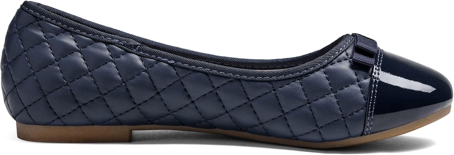 imageDREAM PAIRS Girls Dress Shoes Flower Girl Slipon Bow Ballet Flats for Wedding Party School Little KidBig KidNavyBlue