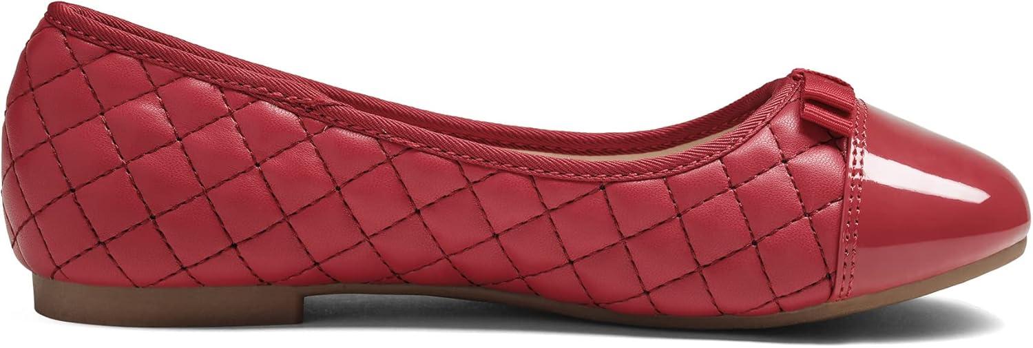 imageDREAM PAIRS Girls Dress Shoes Flower Girl Slipon Bow Ballet Flats for Wedding Party School Little KidBig KidRed