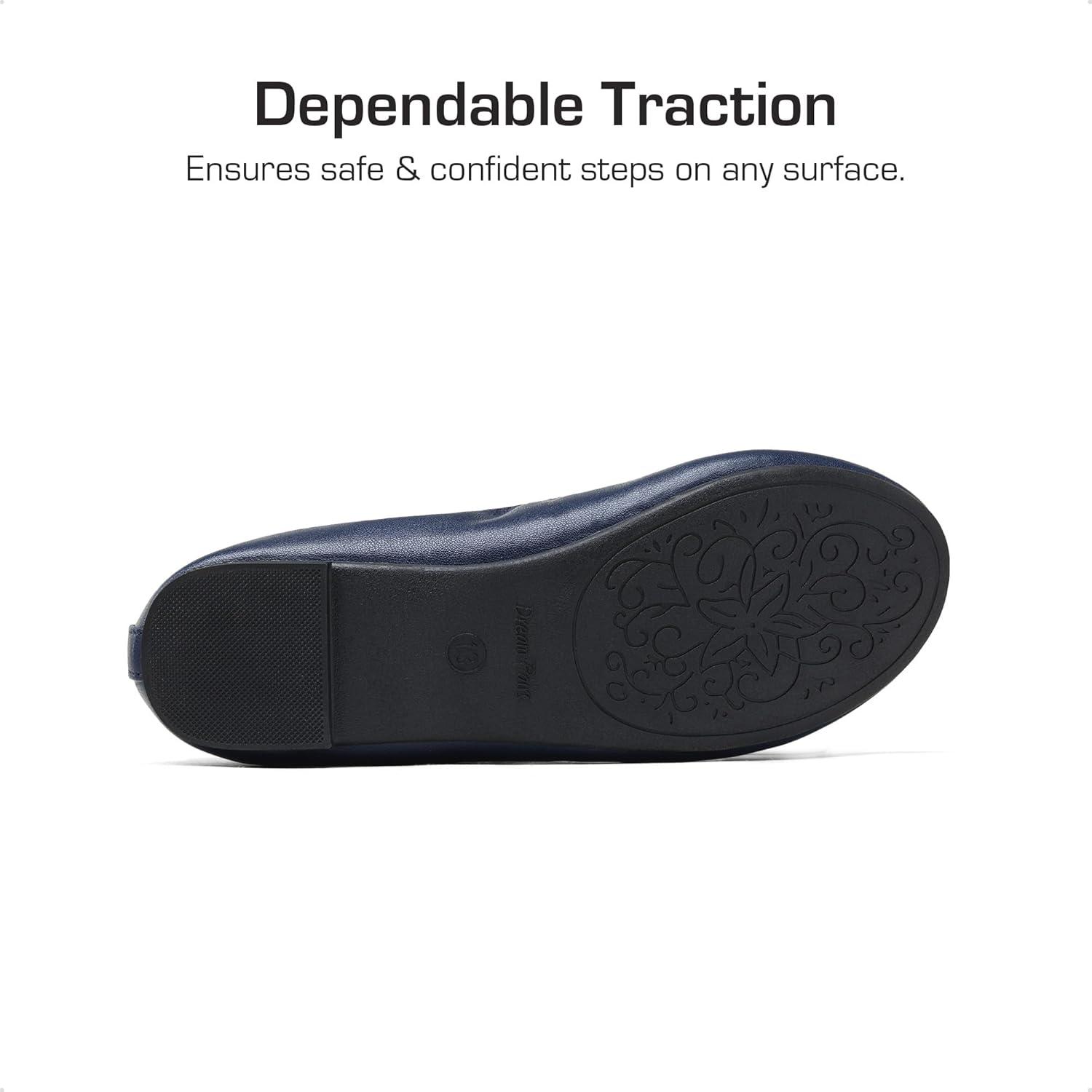 imageDREAM PAIRS Girls Dress Shoes Girls Ballerina Flat Ankle Strap Ballet Flats ToddlerLittle KidBig KidNavy