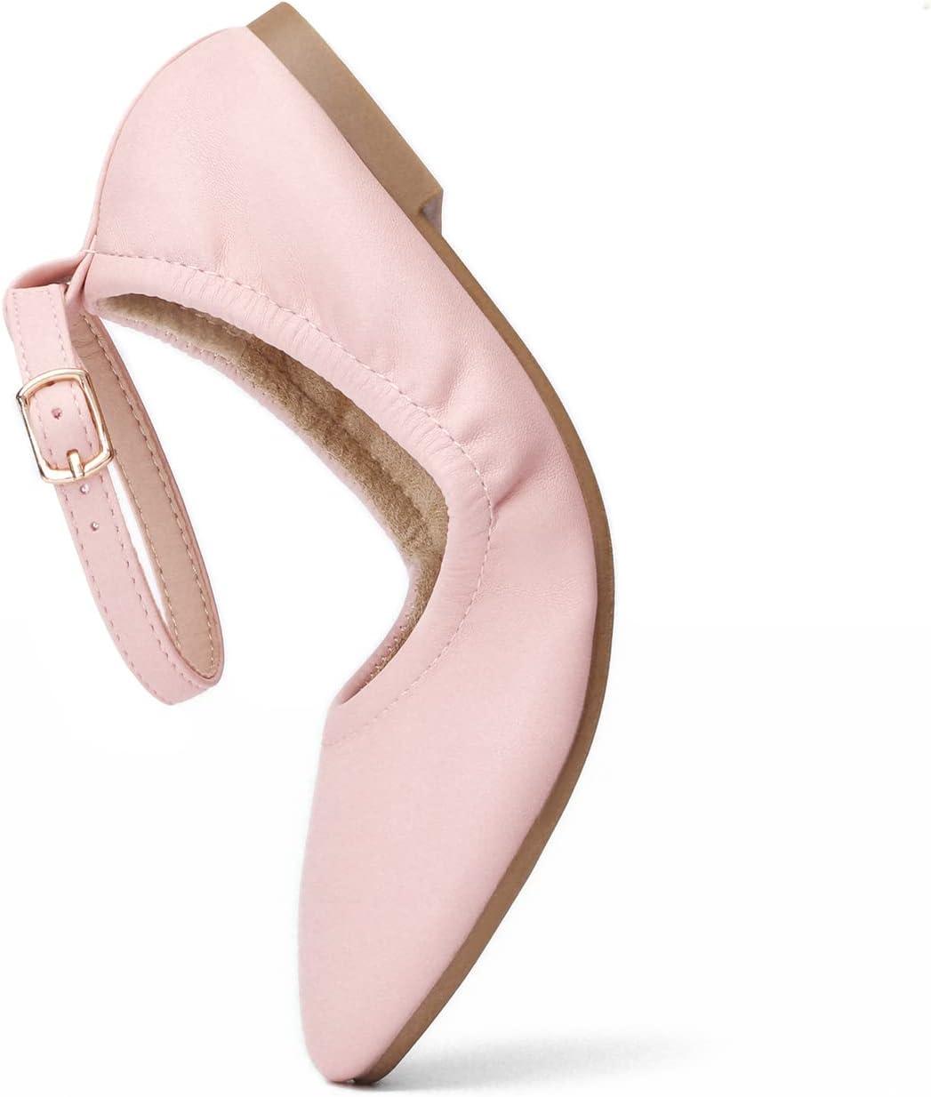 imageDREAM PAIRS Girls Dress Shoes Girls Ballerina Flat Ankle Strap Ballet Flats ToddlerLittle KidBig KidPink