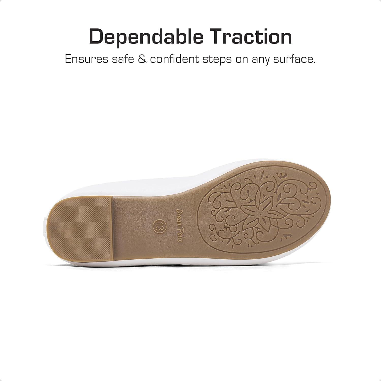 imageDREAM PAIRS Girls Dress Shoes Girls Ballerina Flat Ankle Strap Ballet Flats ToddlerLittle KidBig KidWhite