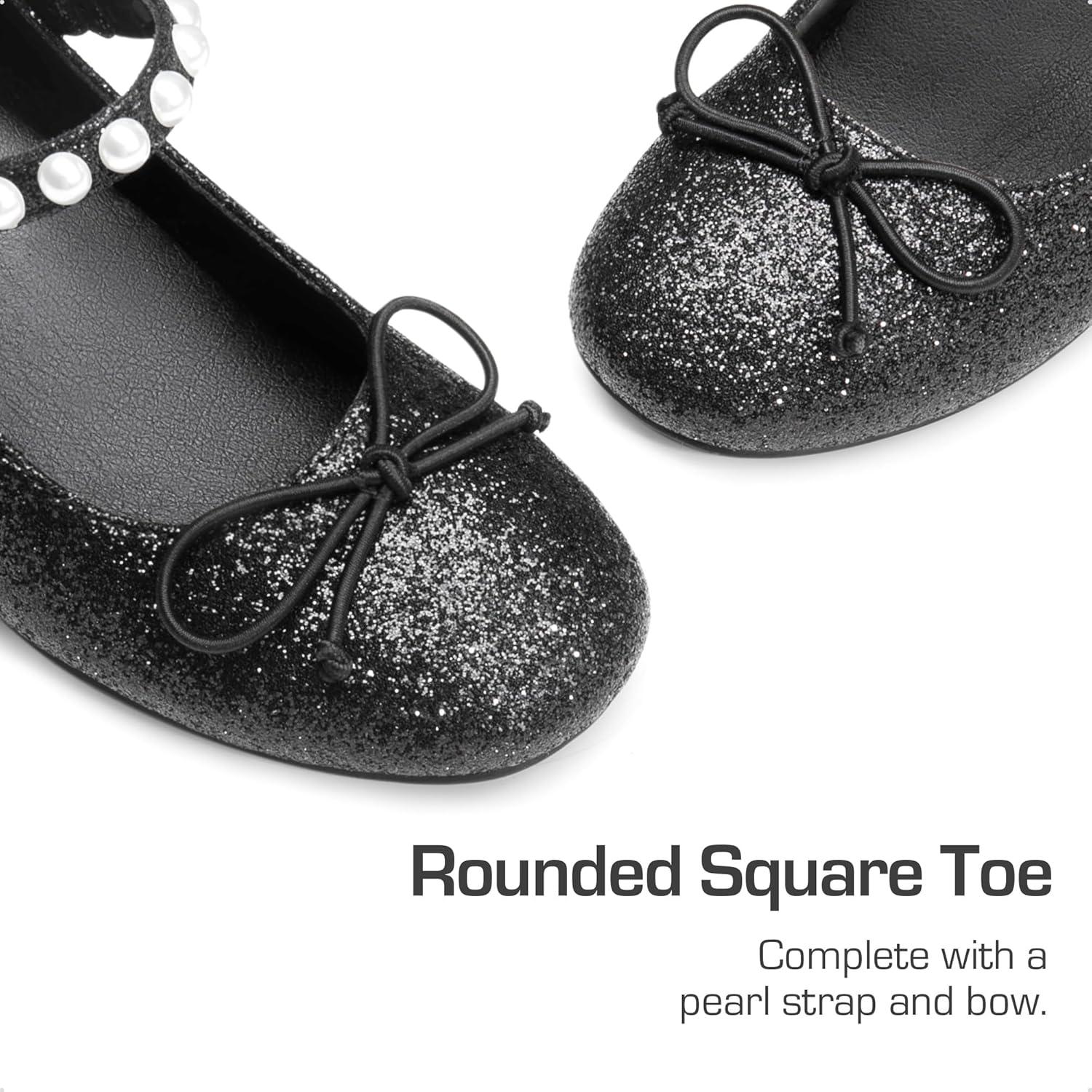 imageDREAM PAIRS Girls Dress Shoes High Heels Party Wedding Princess Pump for Little Big KidBlackglitter