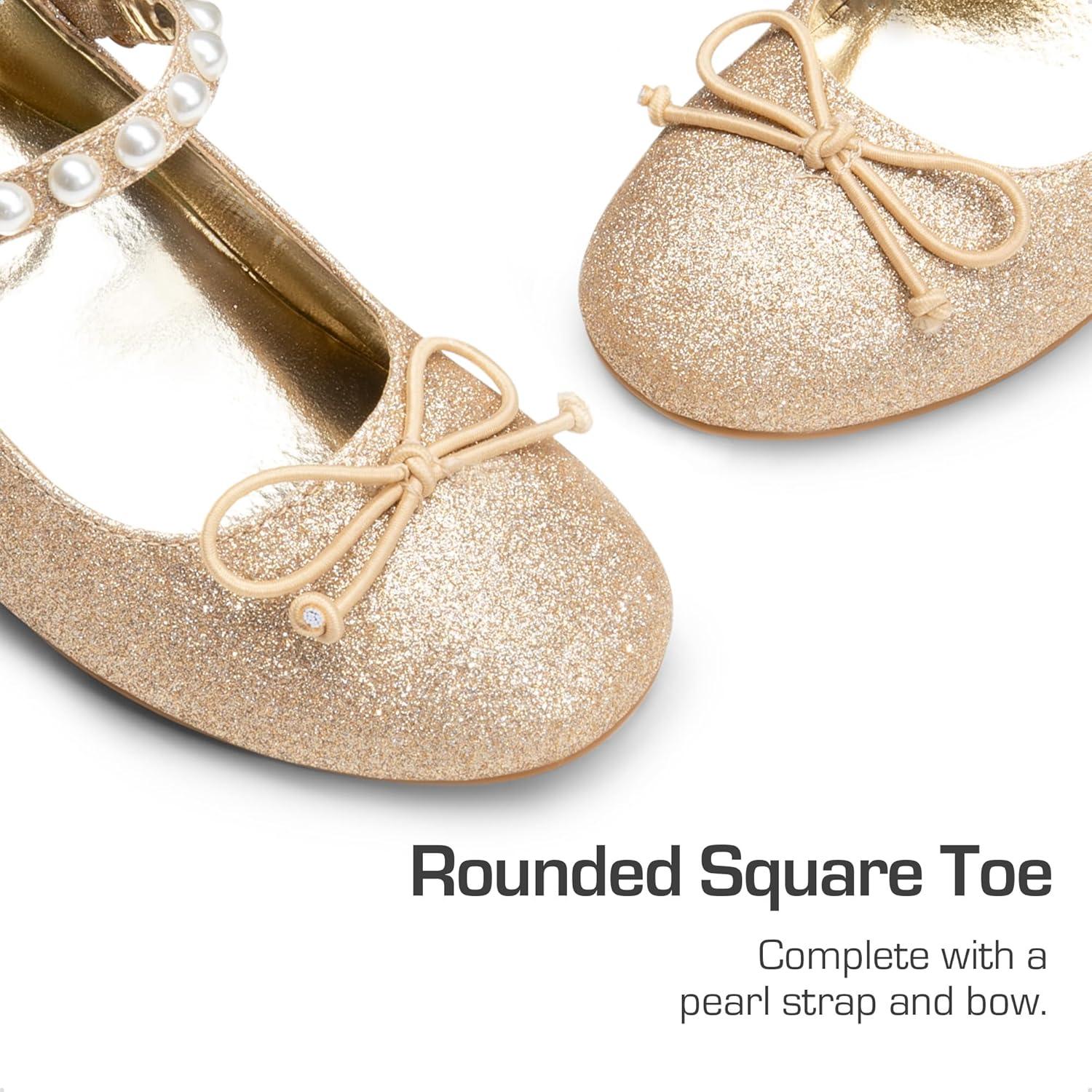 imageDREAM PAIRS Girls Dress Shoes High Heels Party Wedding Princess Pump for Little Big KidGoldglitter