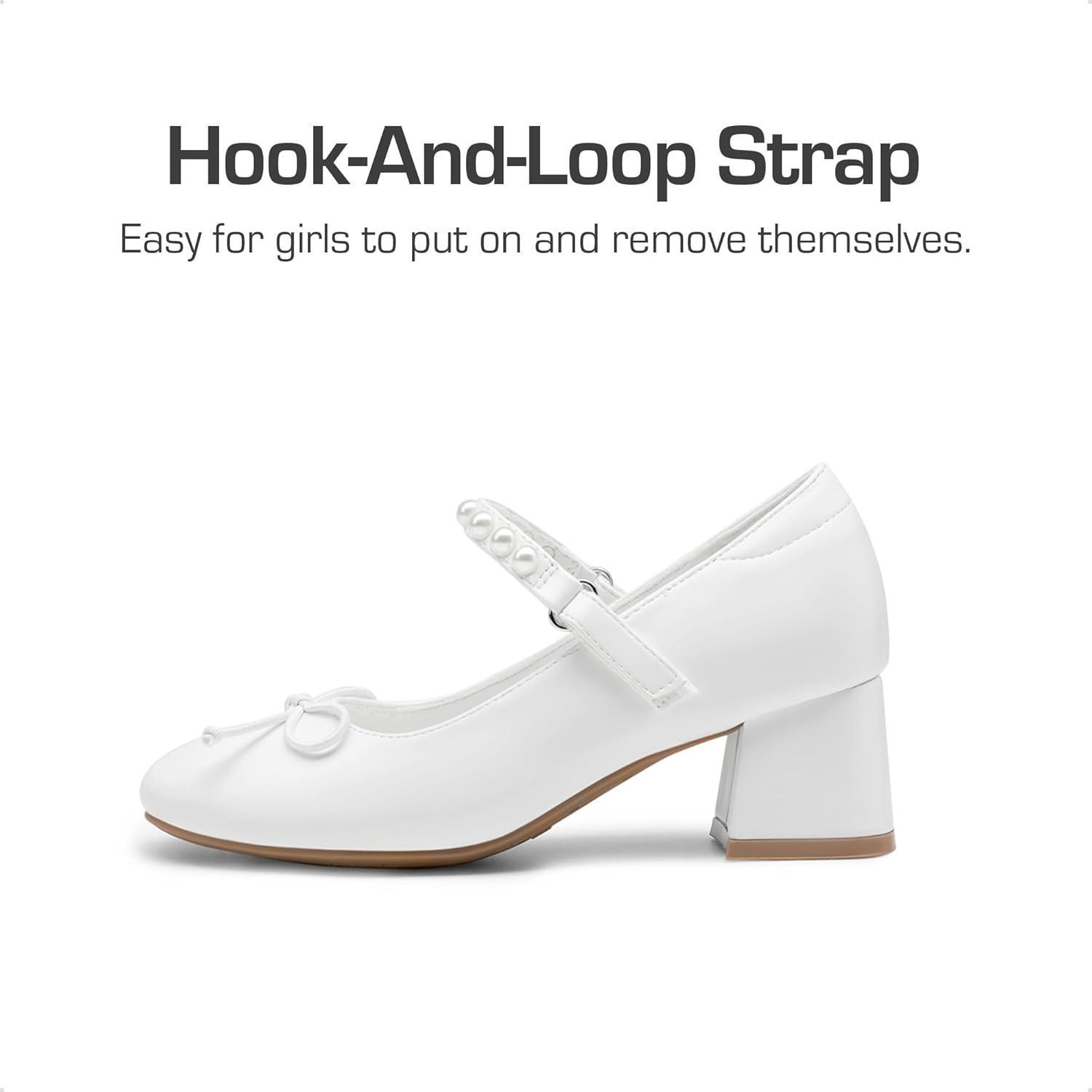 imageDREAM PAIRS Girls Dress Shoes High Heels Party Wedding Princess Pump for Little Big KidWhite