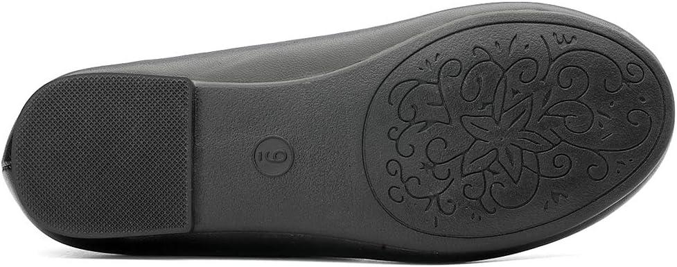 imageDREAM PAIRS Girls Dress Shoes Slip on Ballerina Flats for WeddingPartyBlackPu