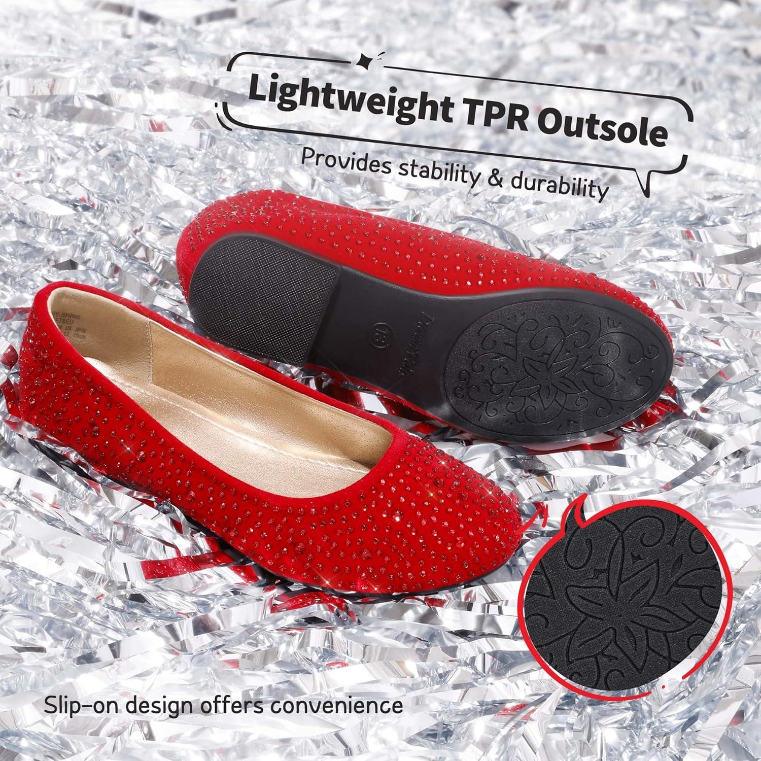 imageDREAM PAIRS Girls Dress Shoes Slip on Ballerina Flats for WeddingPartyMuyshinered