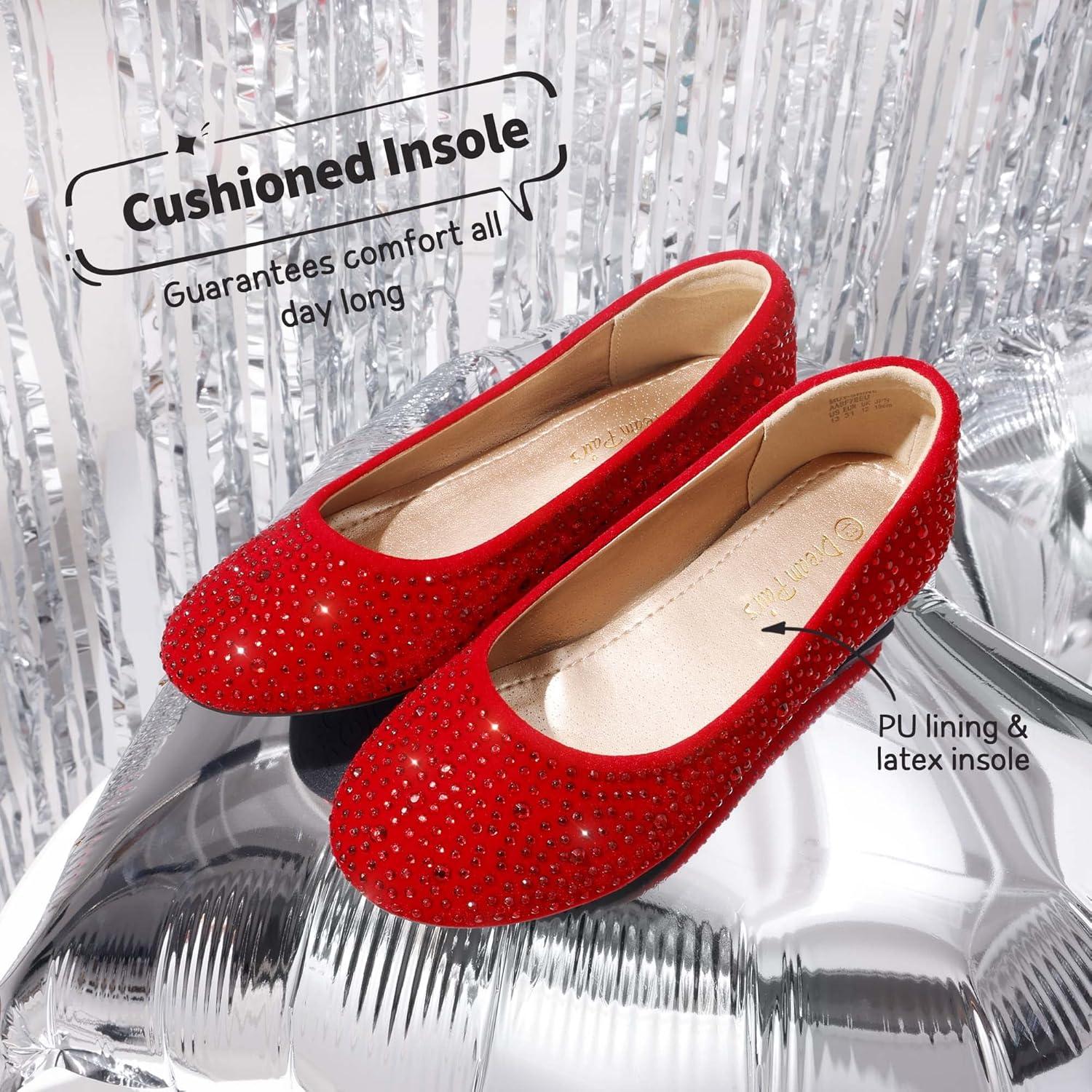 imageDREAM PAIRS Girls Dress Shoes Slip on Ballerina Flats for WeddingPartyMuyshinered