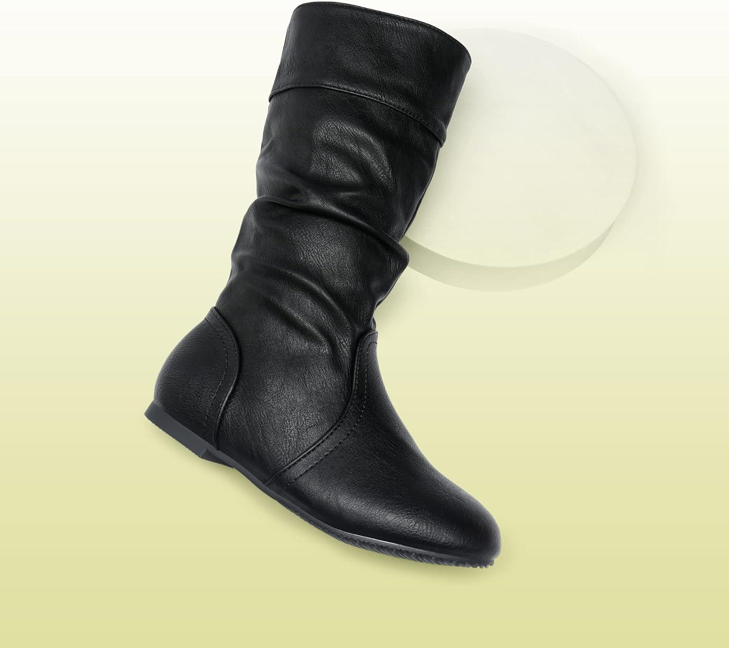 imageDREAM PAIRS Girls Faux Fur Lined Knee High Winter Riding BootsToddlerLittle KidBig KidBlackPu