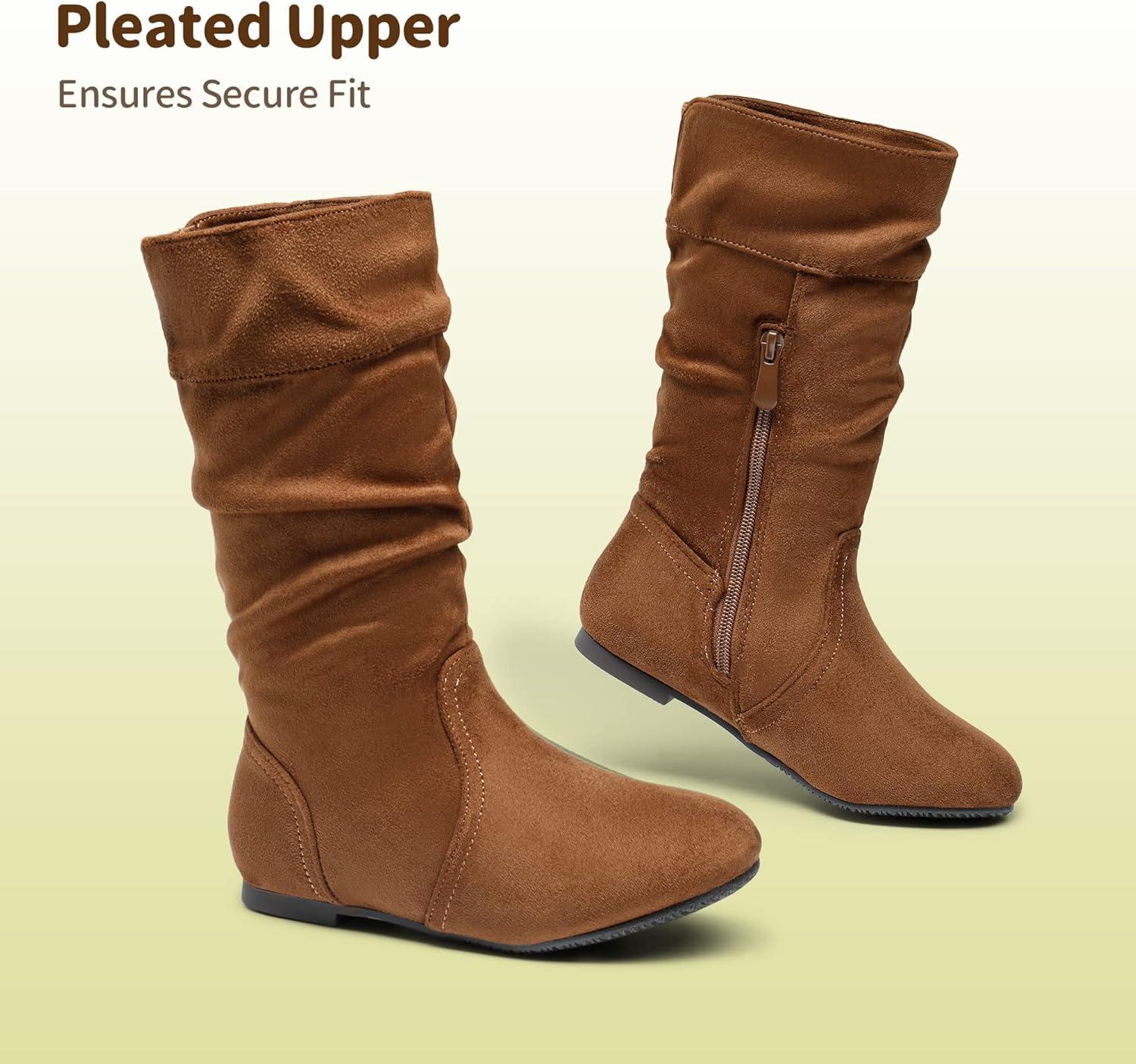 imageDREAM PAIRS Girls Faux Fur Lined Knee High Winter Riding BootsToddlerLittle KidBig KidBlvdtan