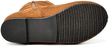 imageDREAM PAIRS Girls Faux Fur Lined Knee High Winter Riding BootsToddlerLittle KidBig KidTan