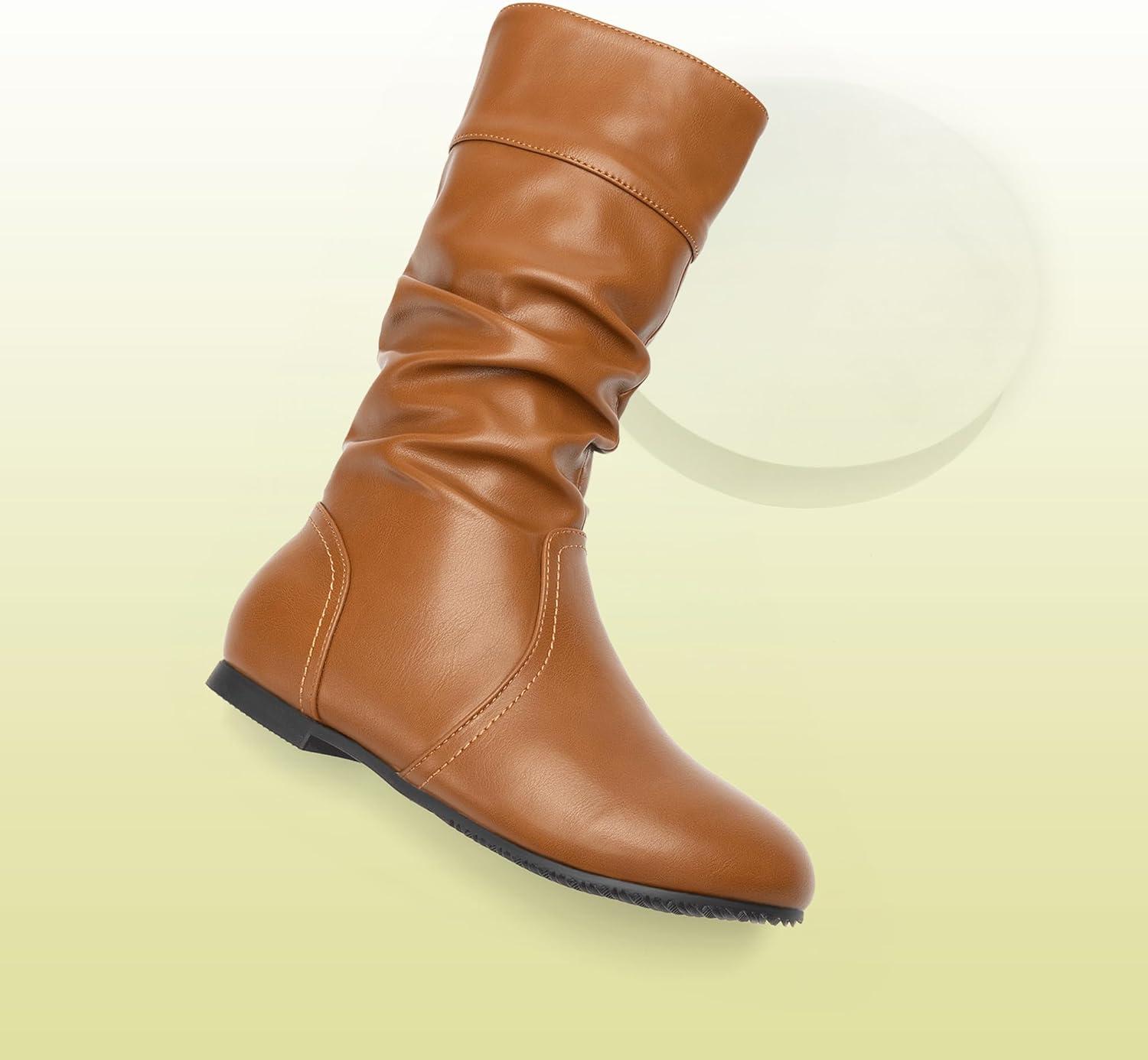 imageDREAM PAIRS Girls Faux Fur Lined Knee High Winter Riding BootsToddlerLittle KidBig KidTanpu