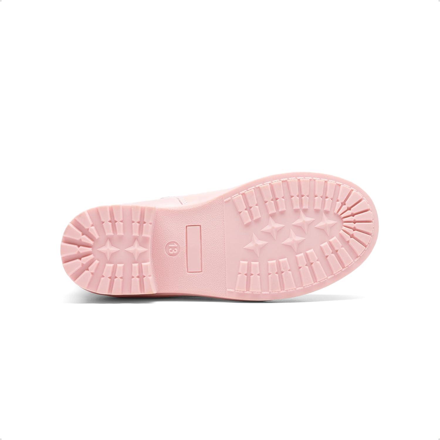 imageDREAM PAIRS Girls Glitter Ankle Boots Warm and Soft Velvet Lining with Side Zipper for ToddlerLittle KidBig KidPinkRainbow