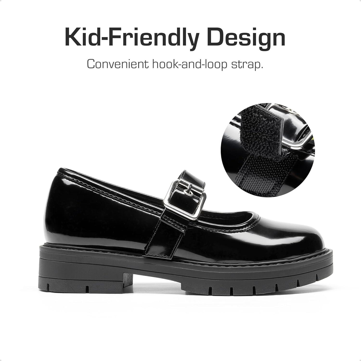 imageDREAM PAIRS Girls Mary Jane Chunky Platform School Uniform Dress Shoes Party Oxford Pumps for ToddlerLittle Big KidAll Black