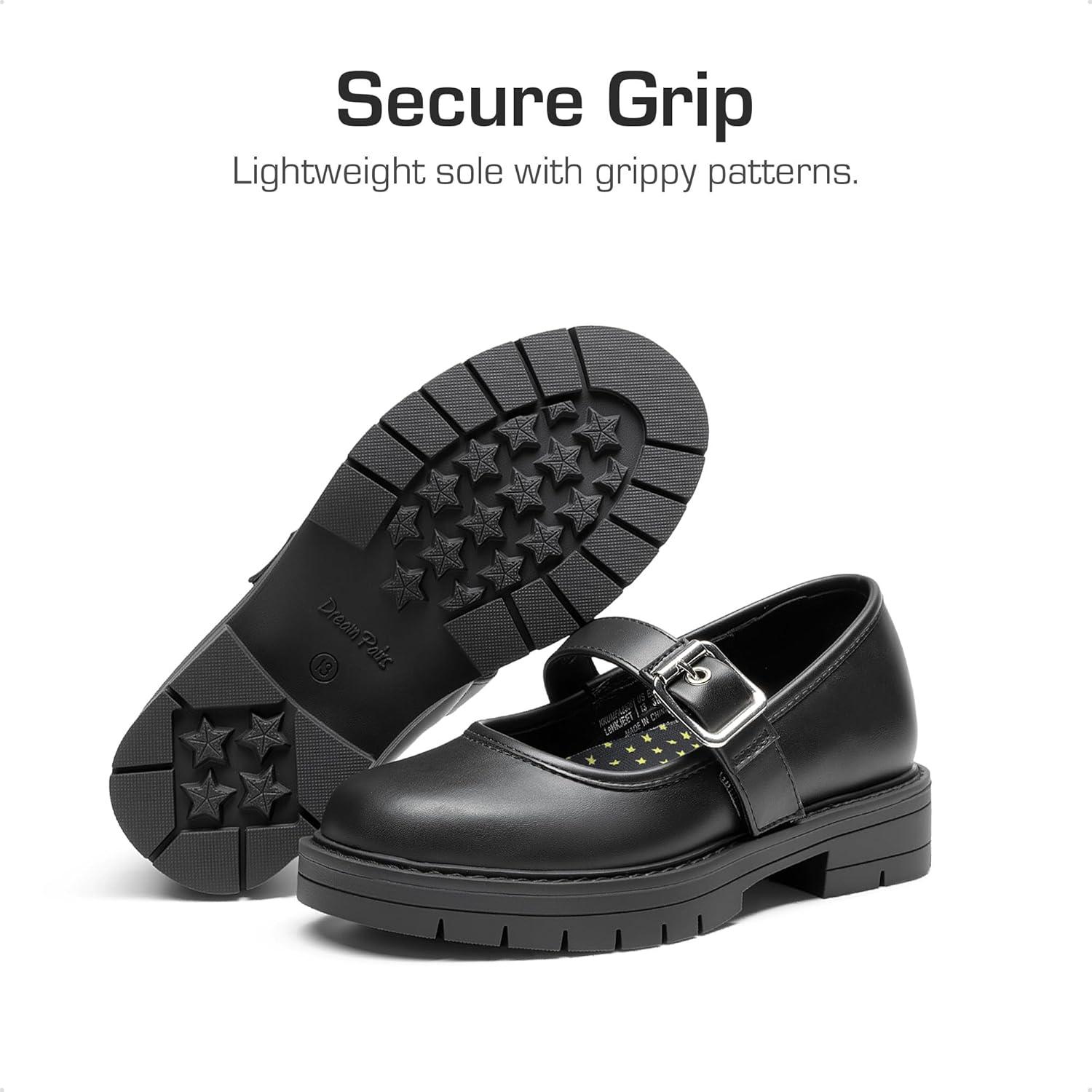 imageDREAM PAIRS Girls Mary Jane Chunky Platform School Uniform Dress Shoes Party Oxford Pumps for ToddlerLittle Big KidBlack
