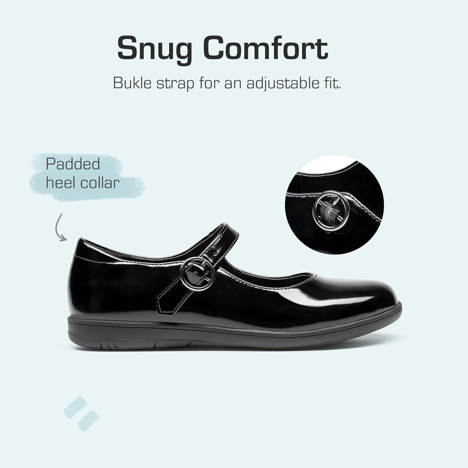 imageDREAM PAIRS Girls Mary Jane Flats School Uniform Dress ShoesAll Black