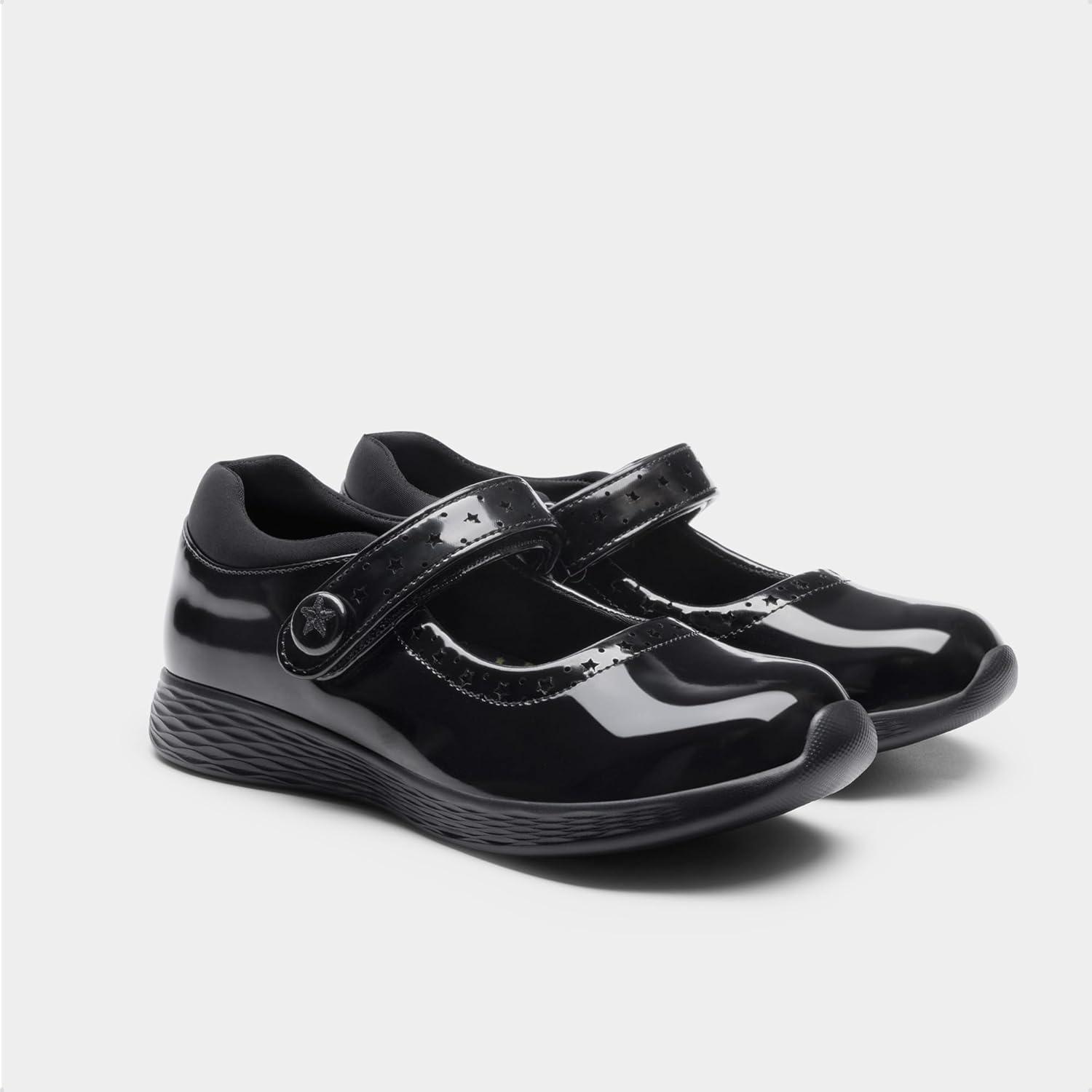 imageDREAM PAIRS Girls School Shoes Mary Jane Flats Lightweight Comfortable Girls Uniform Dress Shoes for ToddlerLittle KidBig KidAll Black