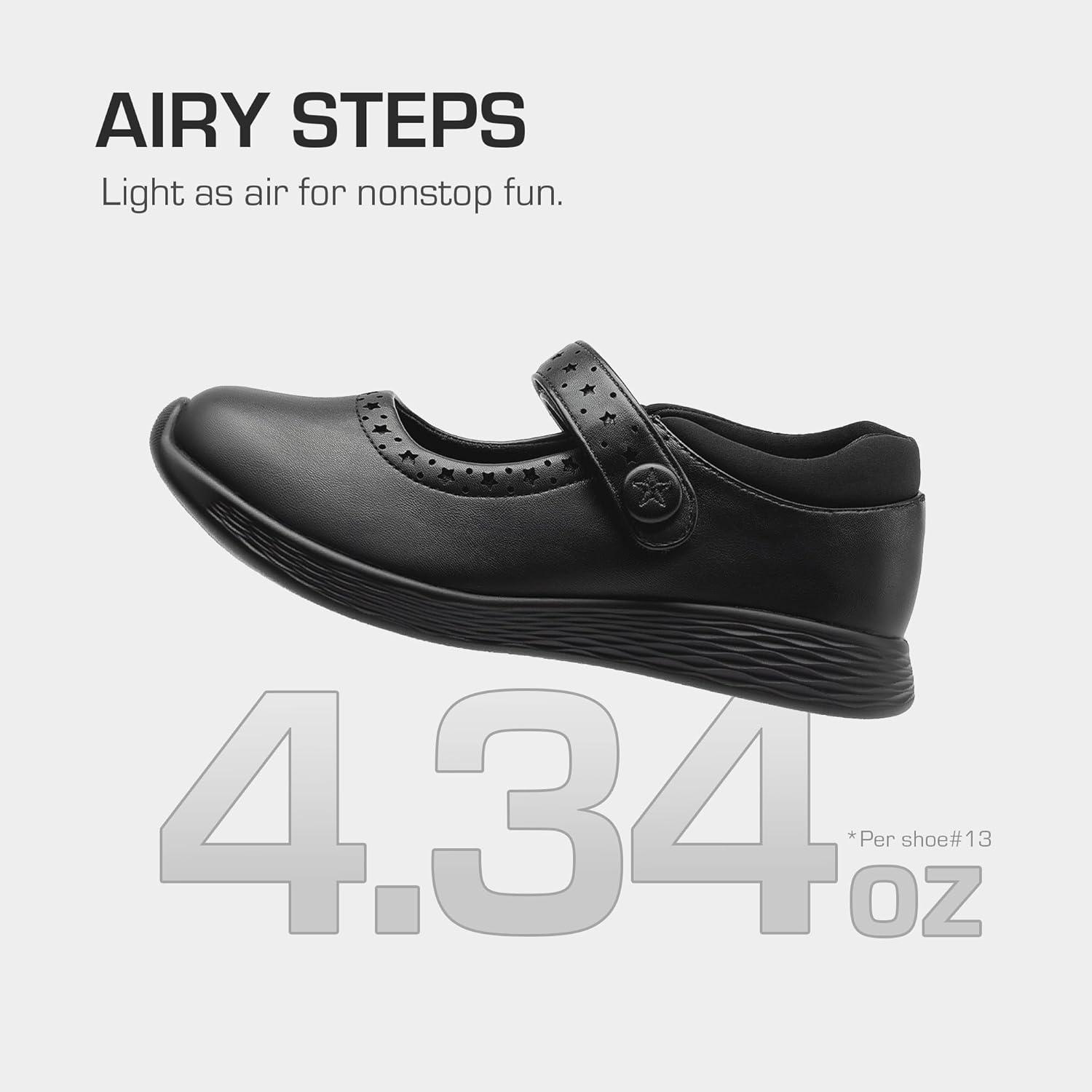 imageDREAM PAIRS Girls School Shoes Mary Jane Flats Lightweight Comfortable Girls Uniform Dress Shoes for ToddlerLittle KidBig KidBlack