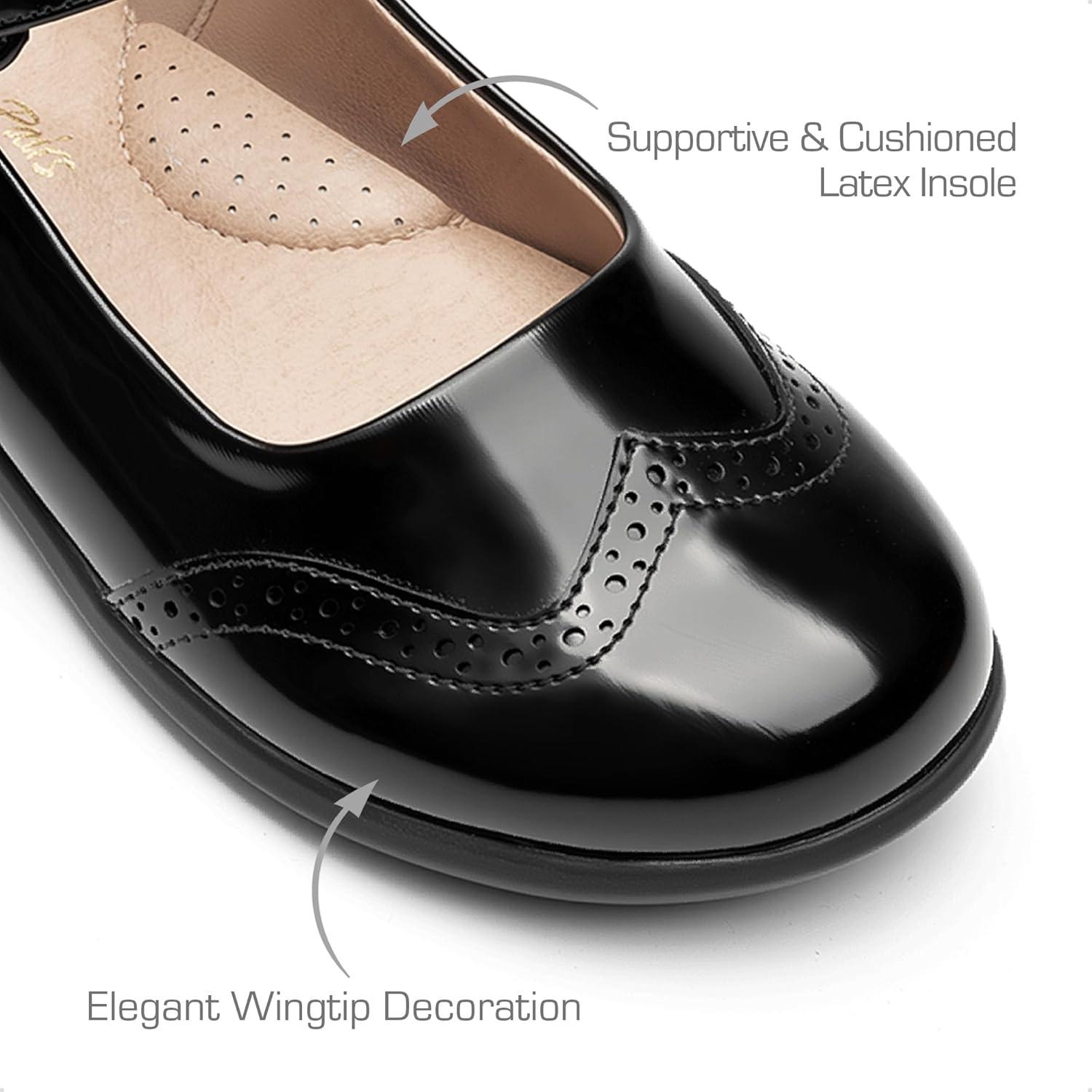 imageDREAM PAIRS Girls School Uniform Shoes Mary Jane Black FlatsAll Black