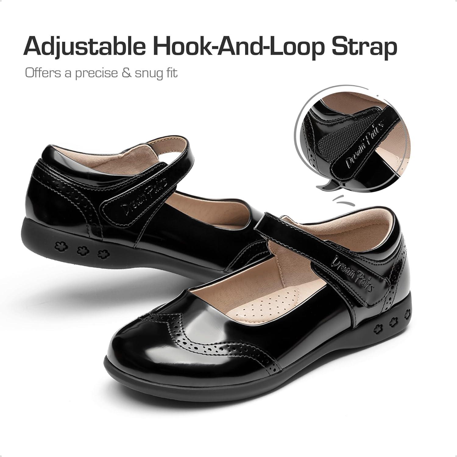 imageDREAM PAIRS Girls School Uniform Shoes Mary Jane Black FlatsAll Black