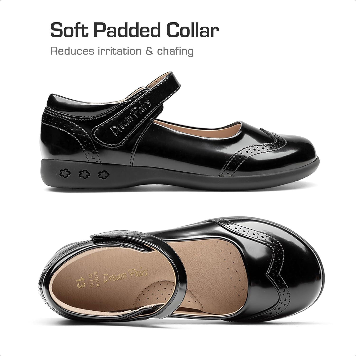 imageDREAM PAIRS Girls School Uniform Shoes Mary Jane Black FlatsAll Black