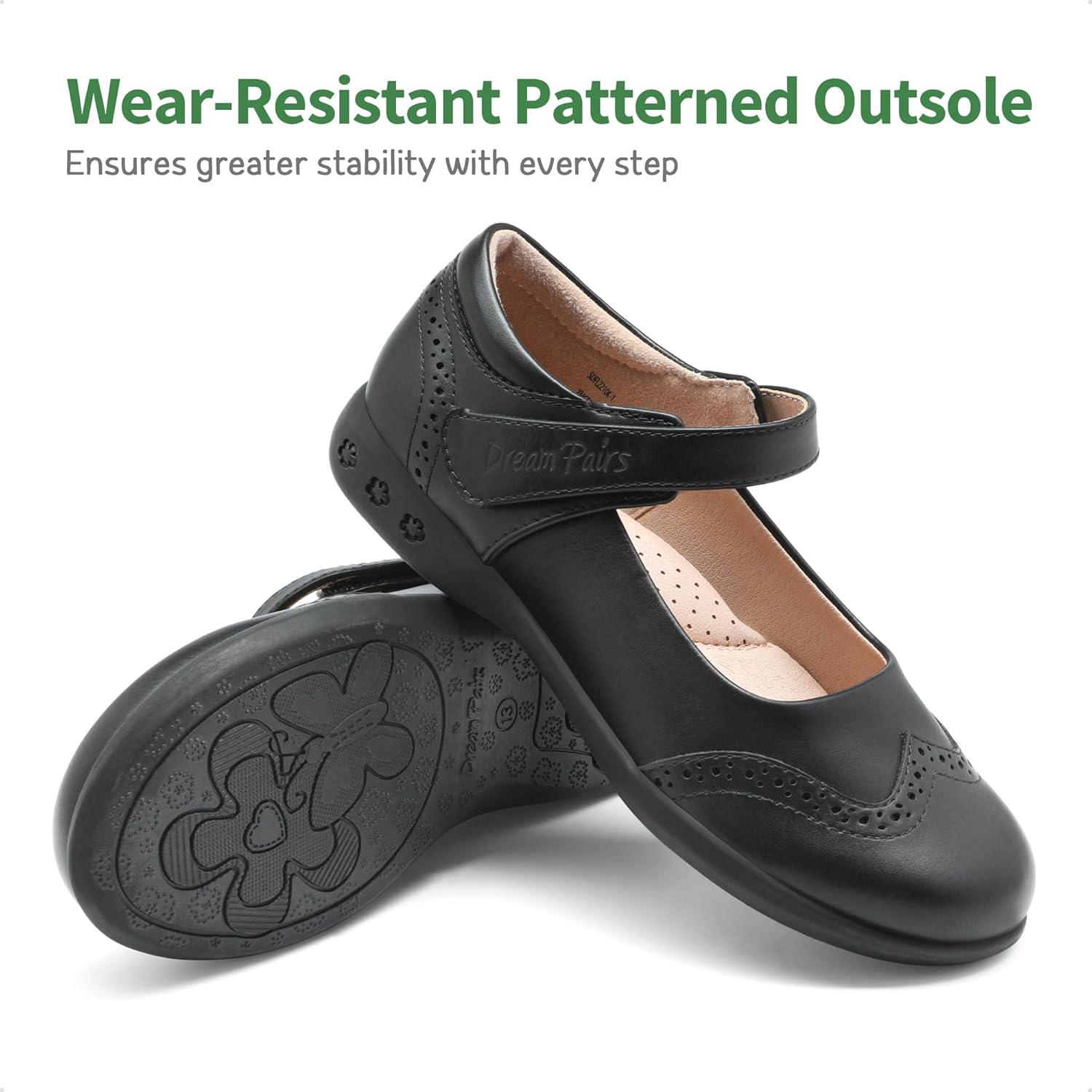 imageDREAM PAIRS Girls School Uniform Shoes Mary Jane Black FlatsBlack