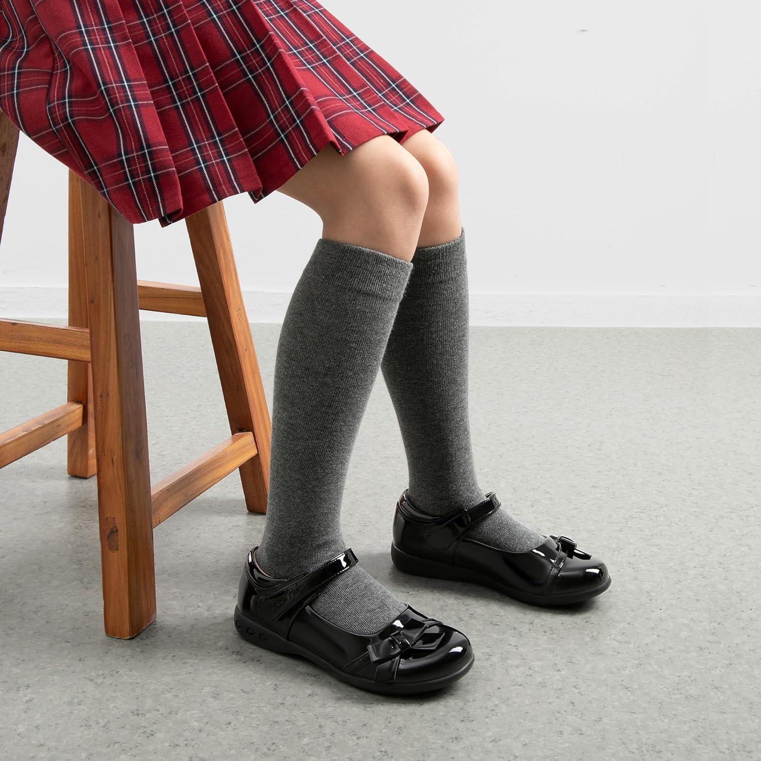 imageDREAM PAIRS Girls School Uniform Shoes Mary Jane Dress FlatsLittle KidBig KidBlackPat