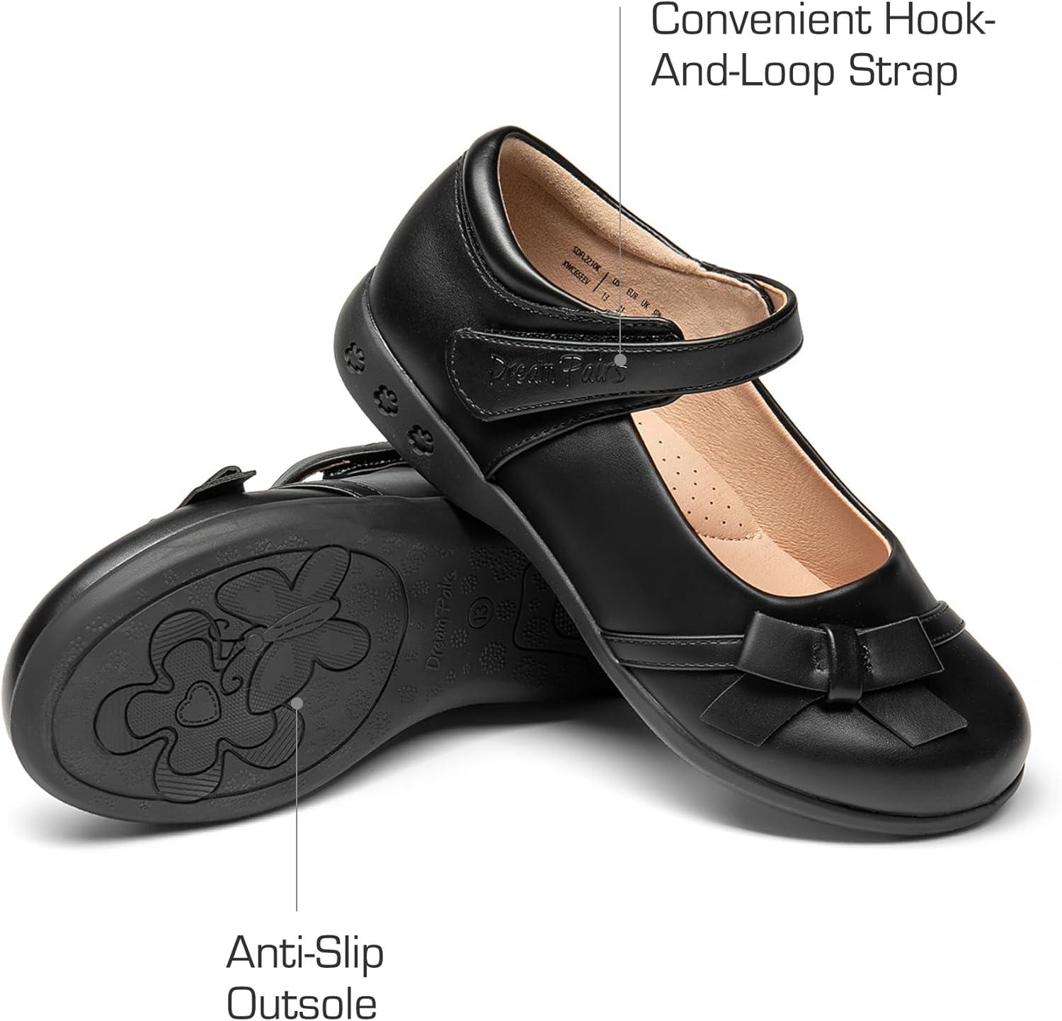imageDREAM PAIRS Girls School Uniform Shoes Mary Jane Dress FlatsLittle KidBig KidBlackPu