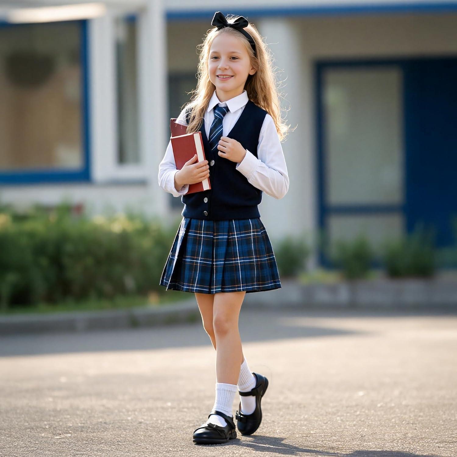 imageDREAM PAIRS Girls School Uniform Shoes Mary Jane Dress FlatsLittle KidBig KidBlackPu
