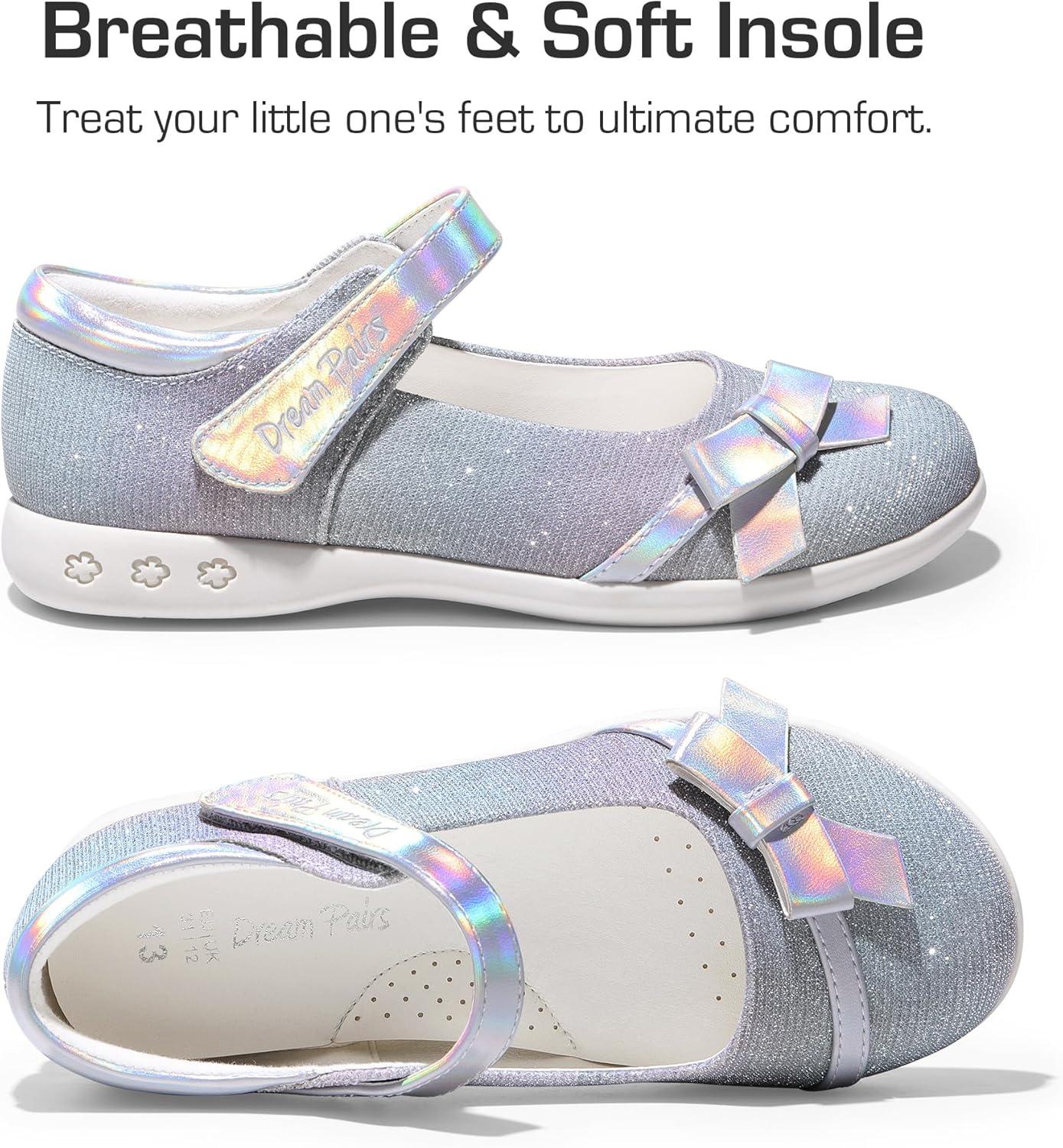 imageDREAM PAIRS Girls School Uniform Shoes Mary Jane Dress FlatsLittle KidBig KidRainbow