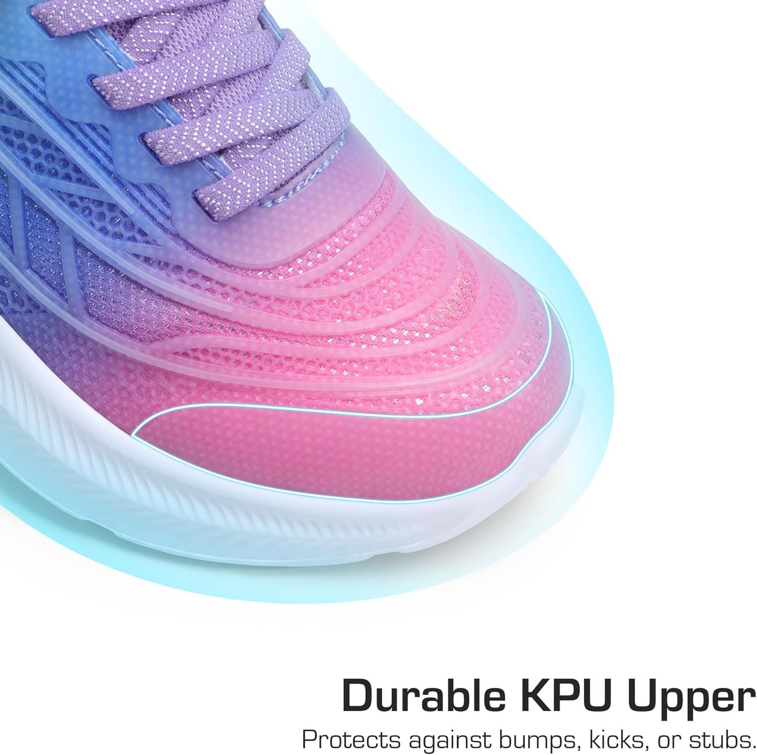 imageDREAM PAIRS Girls Shoes Kids Tennis Sparkle Ease Running Athletic Lightweight Sneakers for LittleBig Kids ToddlerPinkBlueGreen