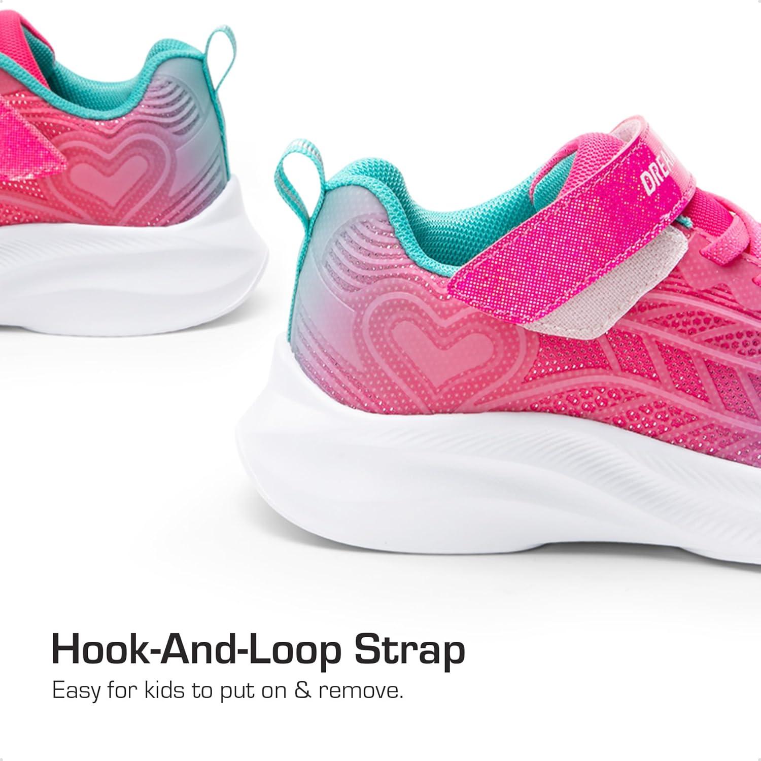 imageDREAM PAIRS Girls Shoes Kids Tennis Sparkle Ease Running Athletic Lightweight Sneakers for LittleBig Kids ToddlerPurpleHot Pink