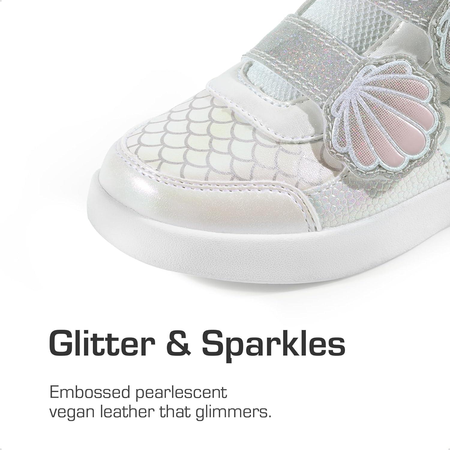 imageDREAM PAIRS Girls Shoes Toddler Sneakers Kids High Top Shoes with Hook and Loop Storybook Casual Walking ShoesWhiteRainbow