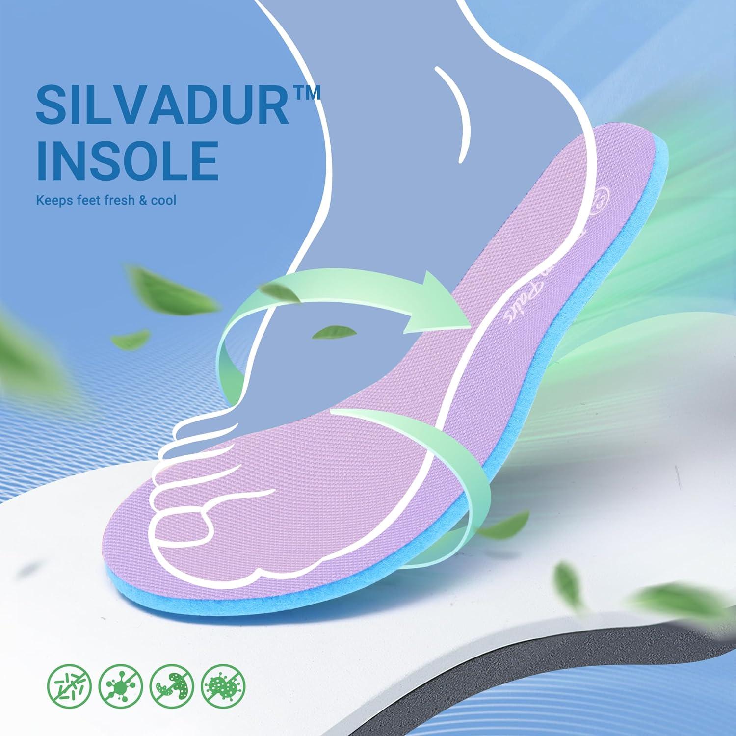 imageDREAM PAIRS Girls SlipOn Sneakers Kids Sparkle Pop Lightweight Jelly Sole Walking ShoesRainbowBlue