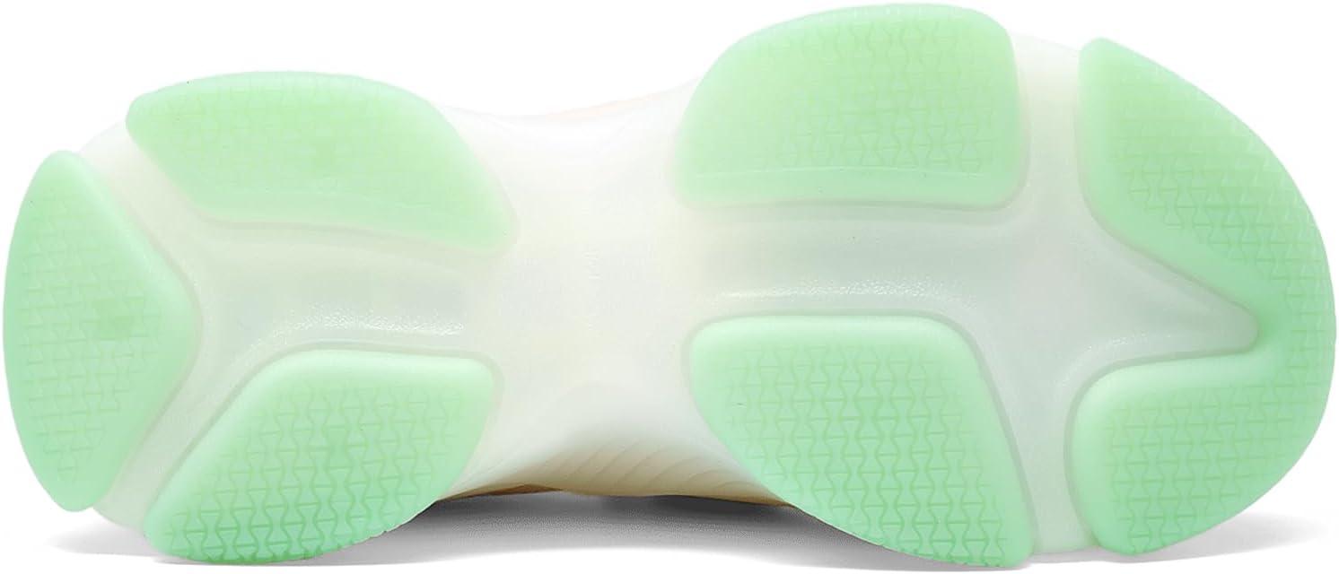 imageDREAM PAIRS Girls SlipOn Sneakers Kids Sparkle Pop Lightweight Jelly Sole Walking ShoesRainbowYellow