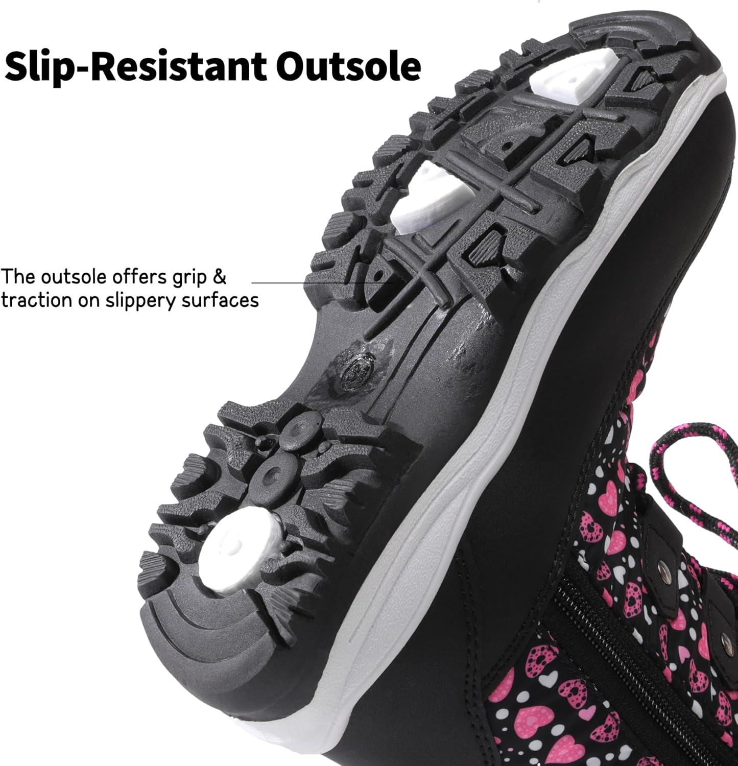 imageDREAM PAIRS Girls Snow Boots Warm Cozy AntiSlip Lightweight Mid Calf Faux Fur Lining Winter Shoes for LittleBig KidsBlackPink