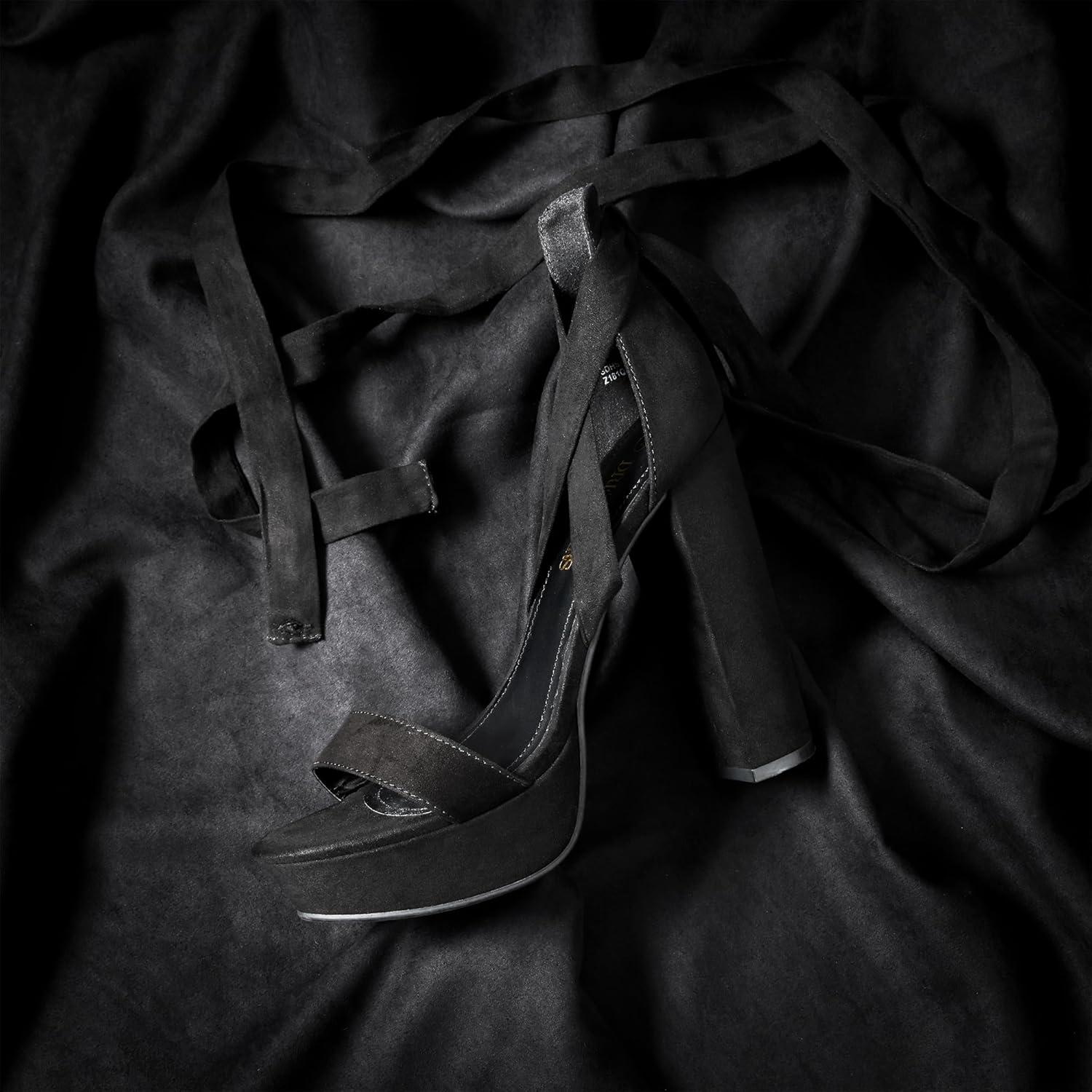 imageDREAM PAIRS High Heels Chunky Block Platform Heels for Women Strappy Gladiator Sexy Open Toe Heels Dressy Pumps SandalsBlack