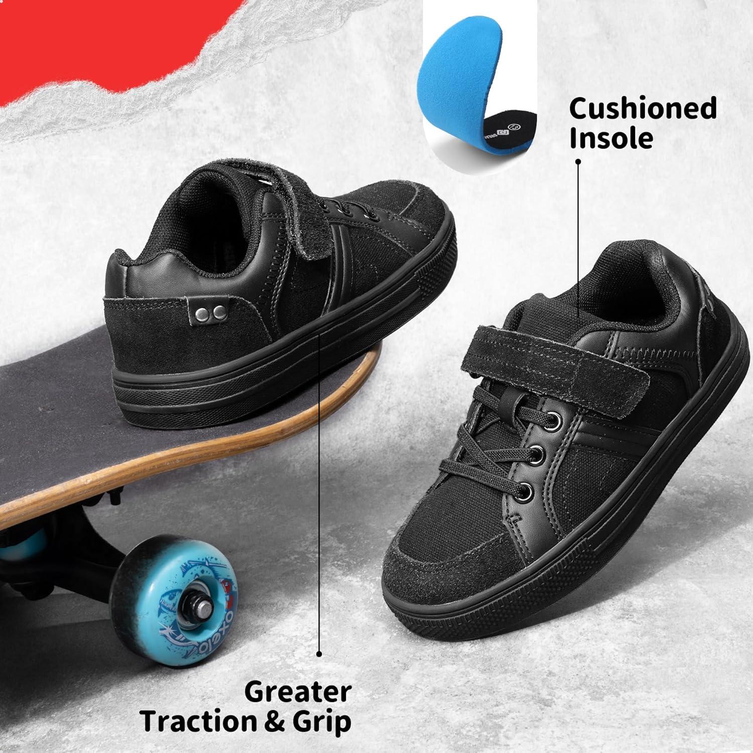 imageDREAM PAIRS Kid Sneakers Girls Boys School Loafers Shoes LilLegends TimberTotBlack Monochrome