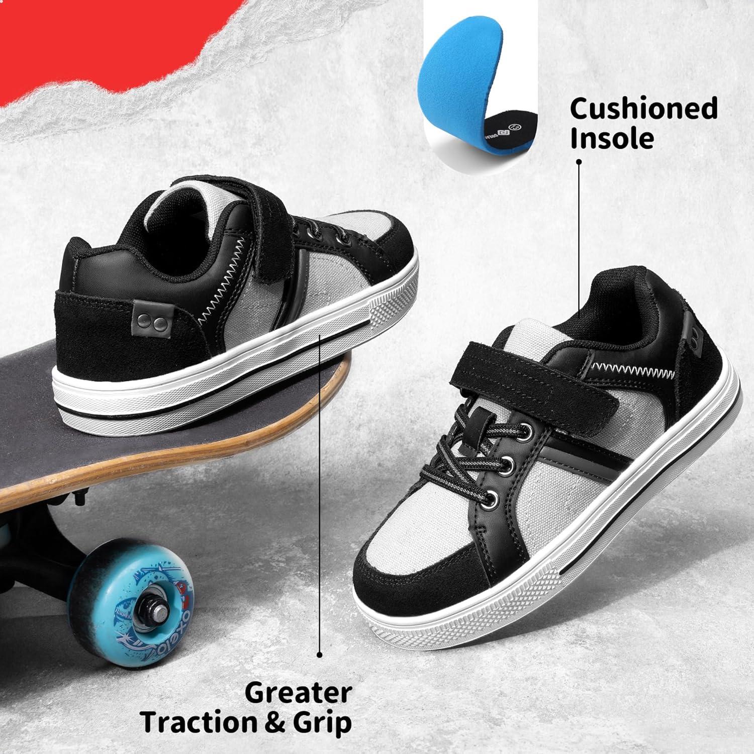 imageDREAM PAIRS Kid Sneakers Girls Boys School Loafers Shoes LilLegends TimberTotBlackGrey