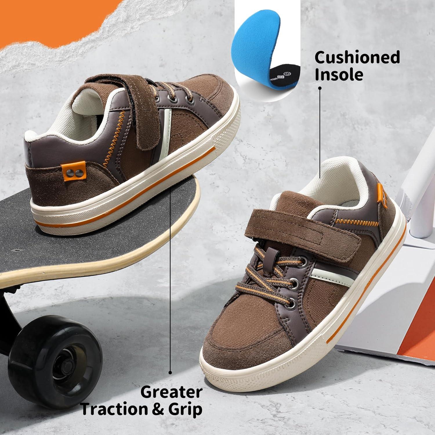 imageDREAM PAIRS Kid Sneakers Girls Boys School Loafers Shoes LilLegends TimberTotBrownOrange