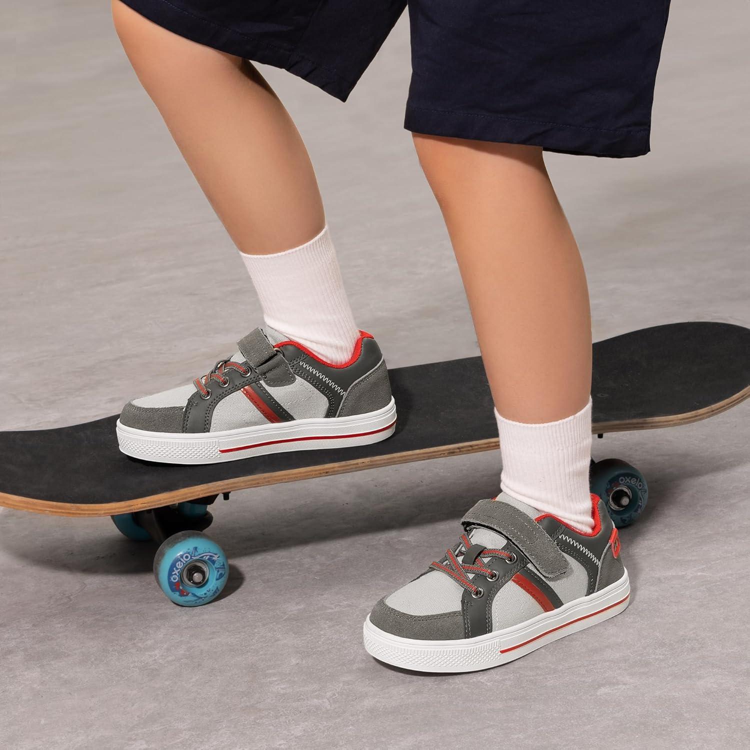 imageDREAM PAIRS Kid Sneakers Girls Boys School Loafers Shoes LilLegends TimberTotGreyred