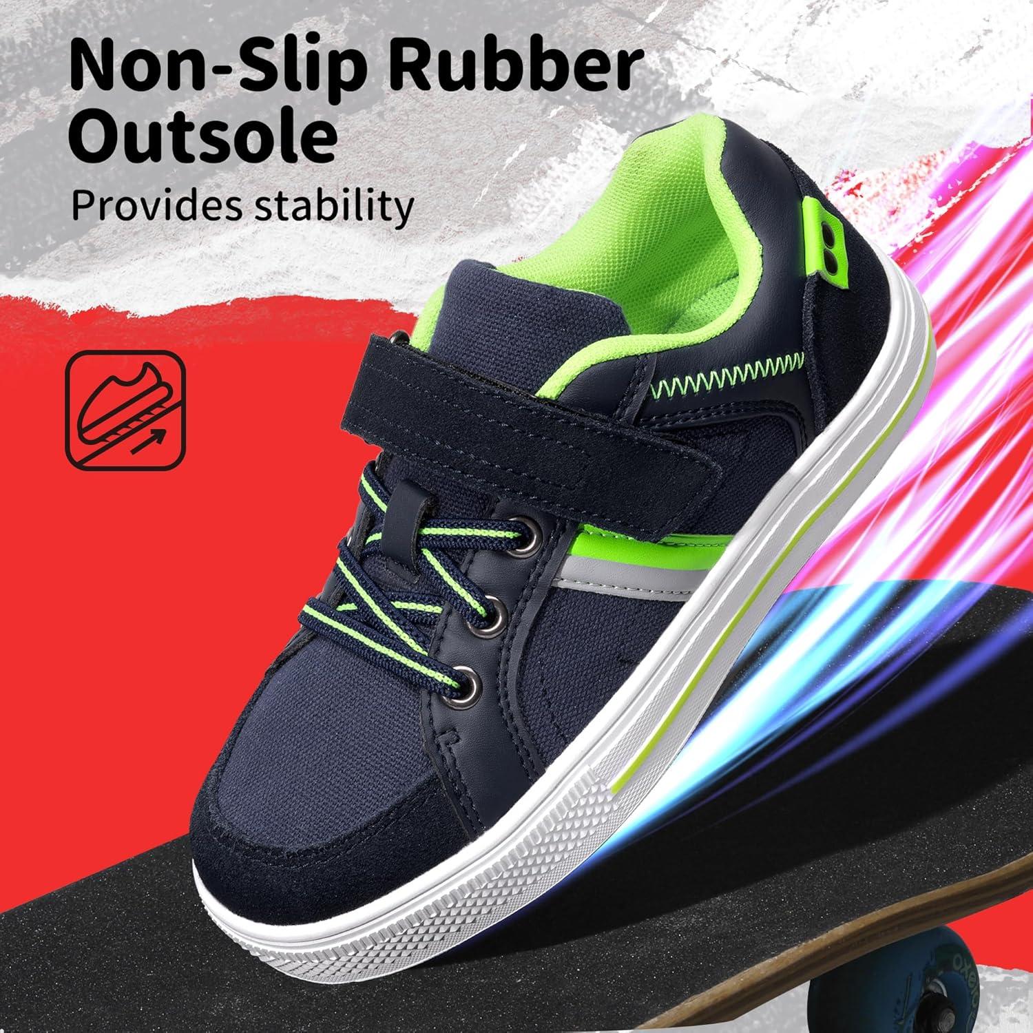 imageDREAM PAIRS Kid Sneakers Girls Boys School Loafers Shoes LilLegends TimberTotNavyNeonGreen