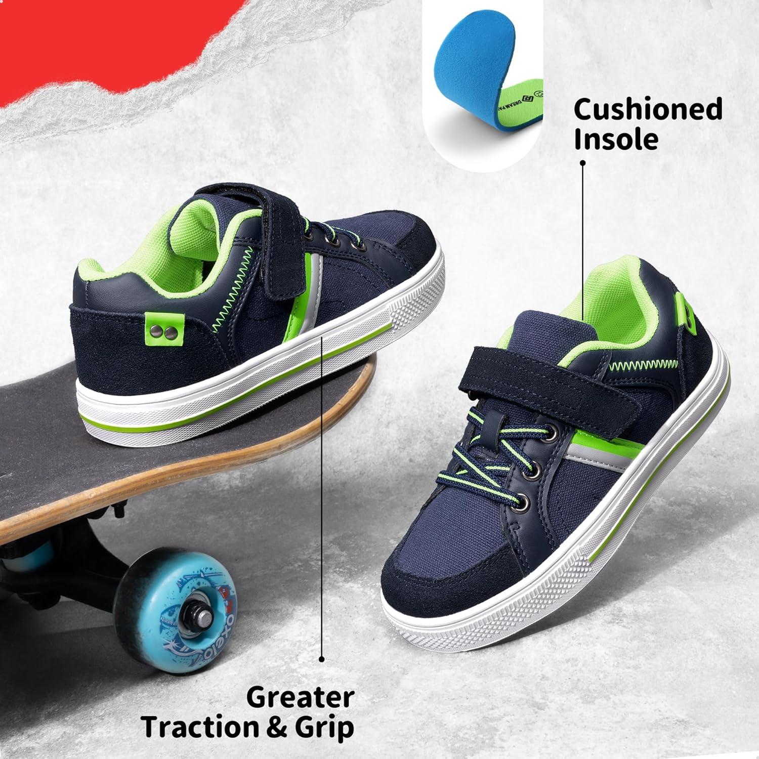 imageDREAM PAIRS Kid Sneakers Girls Boys School Loafers Shoes LilLegends TimberTotNavyNeonGreen