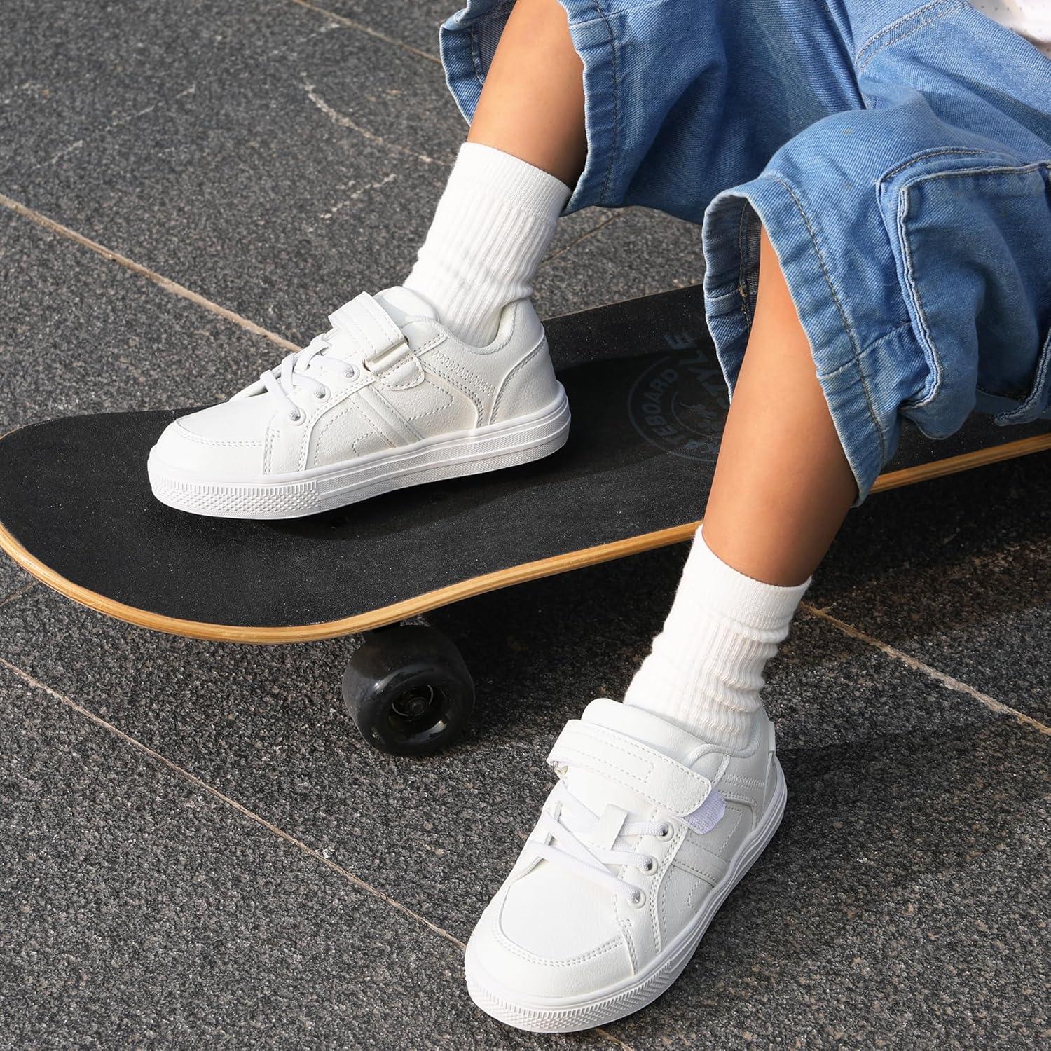 imageDREAM PAIRS Kid Sneakers Girls Boys School Loafers Shoes LilLegends TimberTotWhite