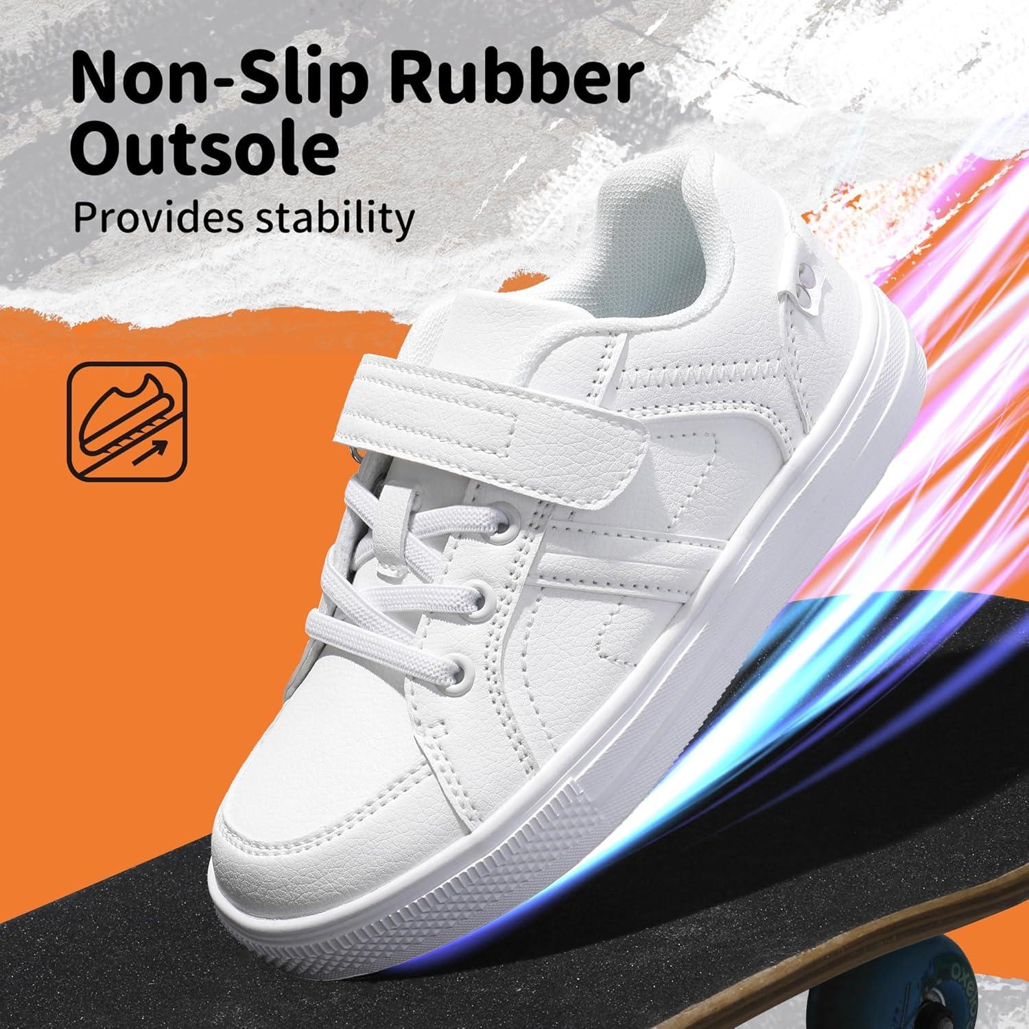 imageDREAM PAIRS Kid Sneakers Girls Boys School Loafers Shoes LilLegends TimberTotWhite