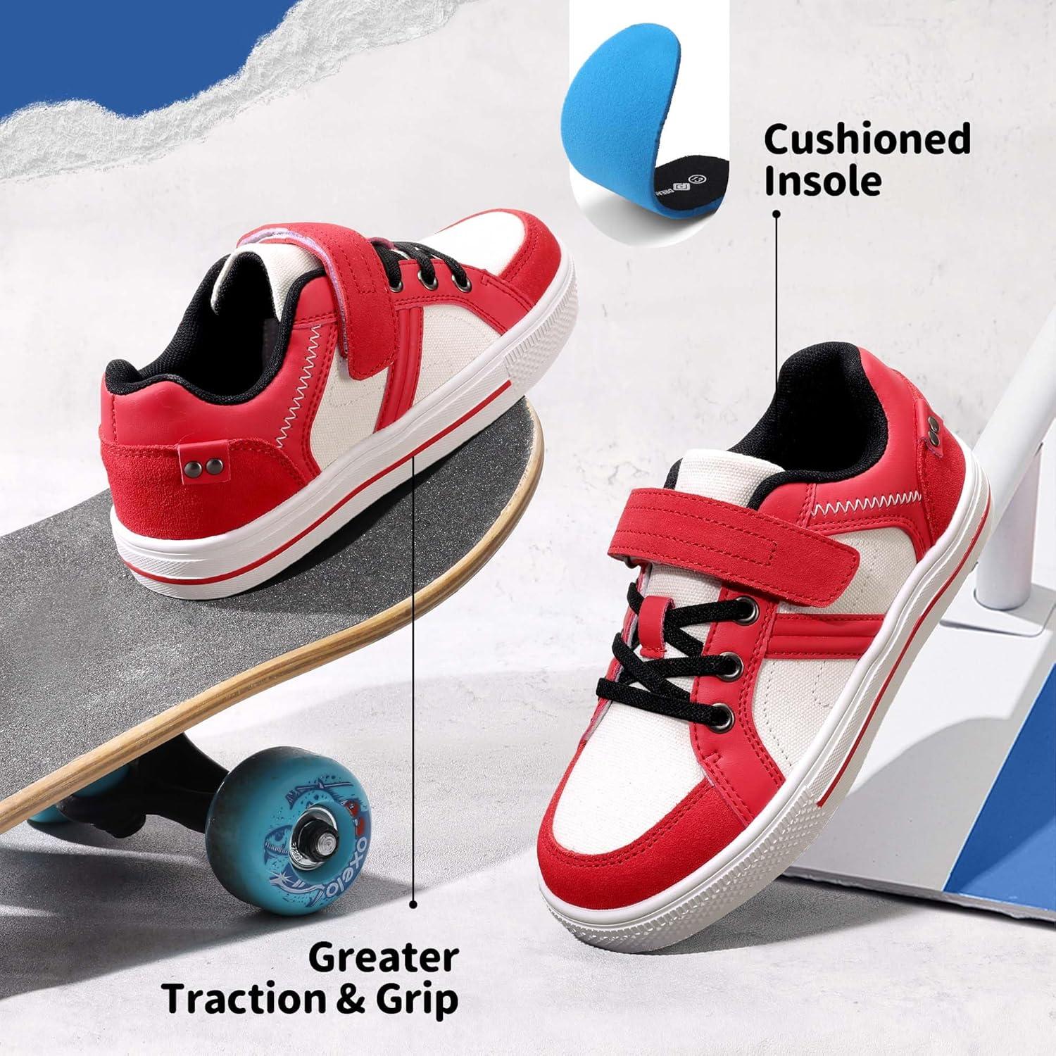 imageDREAM PAIRS Kid Sneakers Girls Boys School Loafers Shoes LilLegends TimberTotWhiteRed