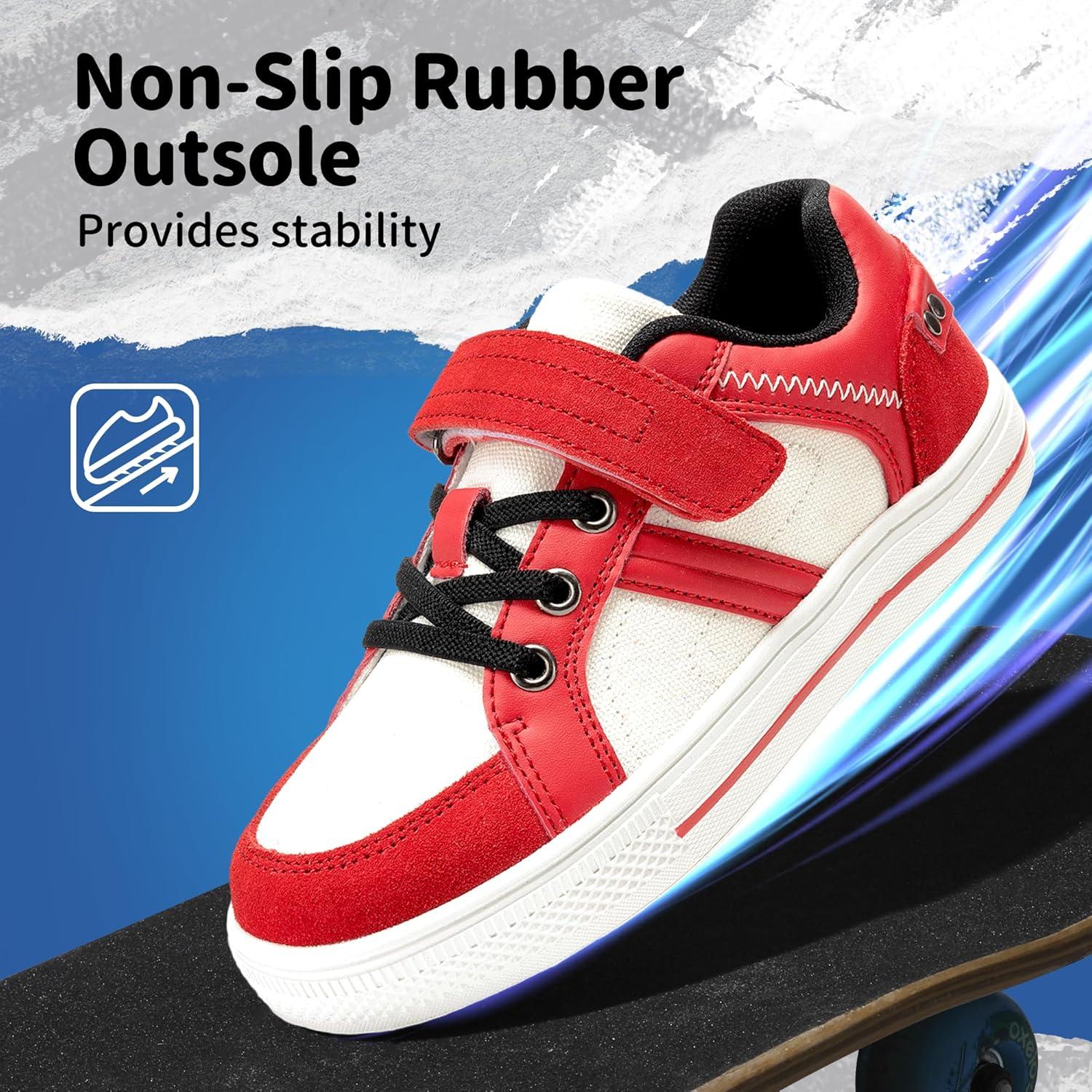 imageDREAM PAIRS Kid Sneakers Girls Boys School Loafers Shoes LilLegends TimberTotWhiteRed