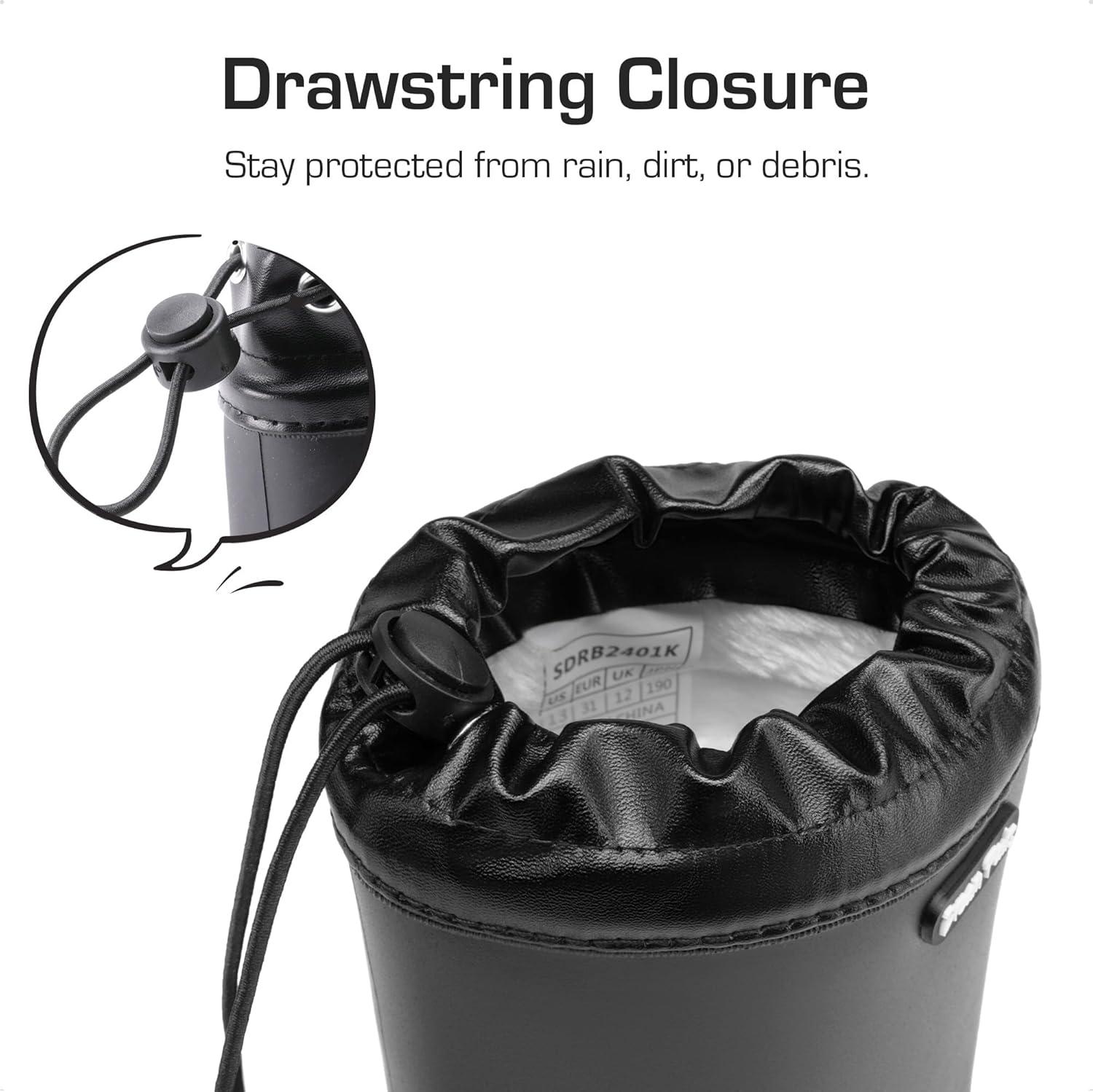 imageDREAM PAIRS Kids Rain Boots Boys Girls Lightweight Boots Waterproof Easyon Outdoor Playing Rain Boot UnisexChildAll Black