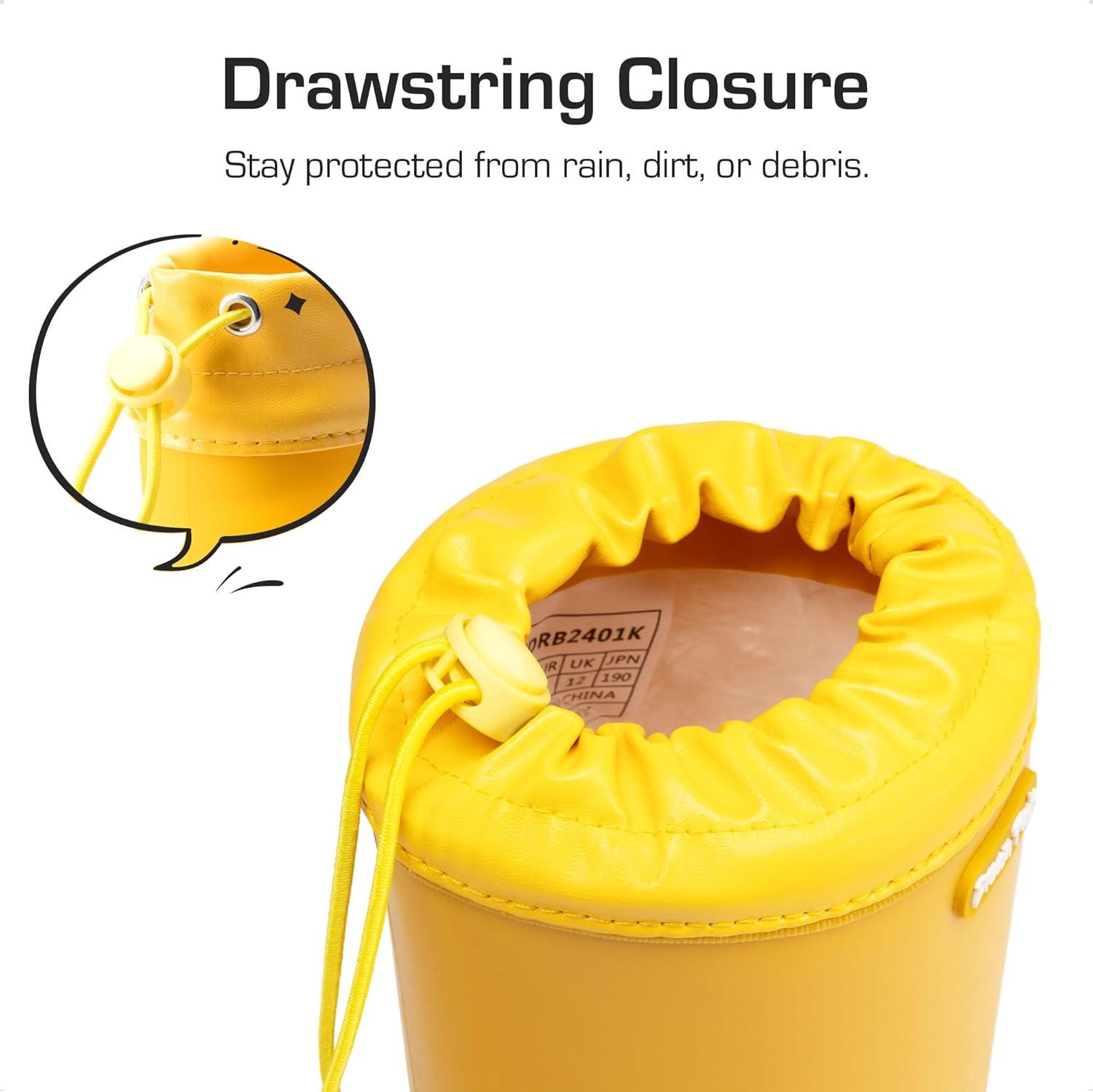 imageDREAM PAIRS Kids Rain Boots Boys Girls Lightweight Boots Waterproof Easyon Outdoor Playing Rain Boot UnisexChildAll Yellow