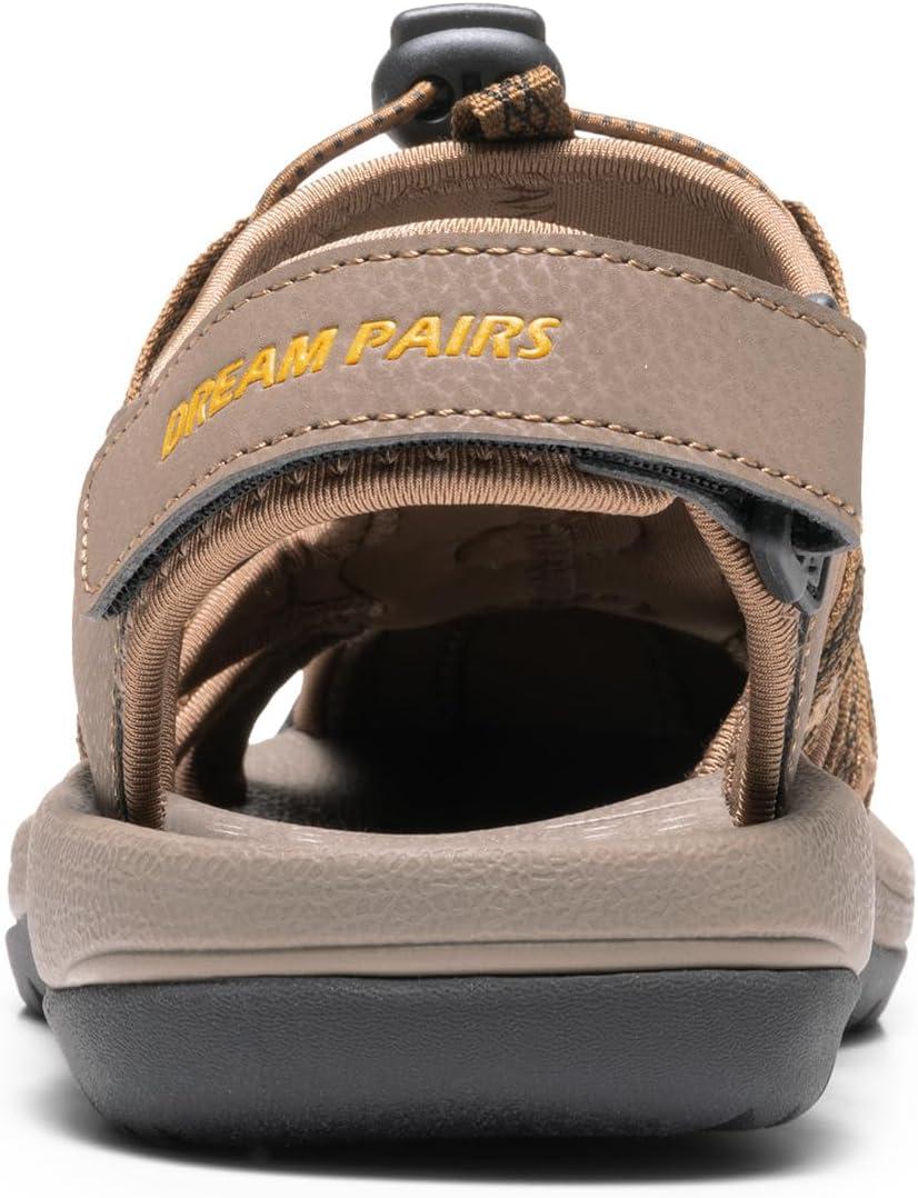 imageDREAM PAIRS Mens 160912MNEW Adventurous Summer Outdoor SandalsKhaki Yellow