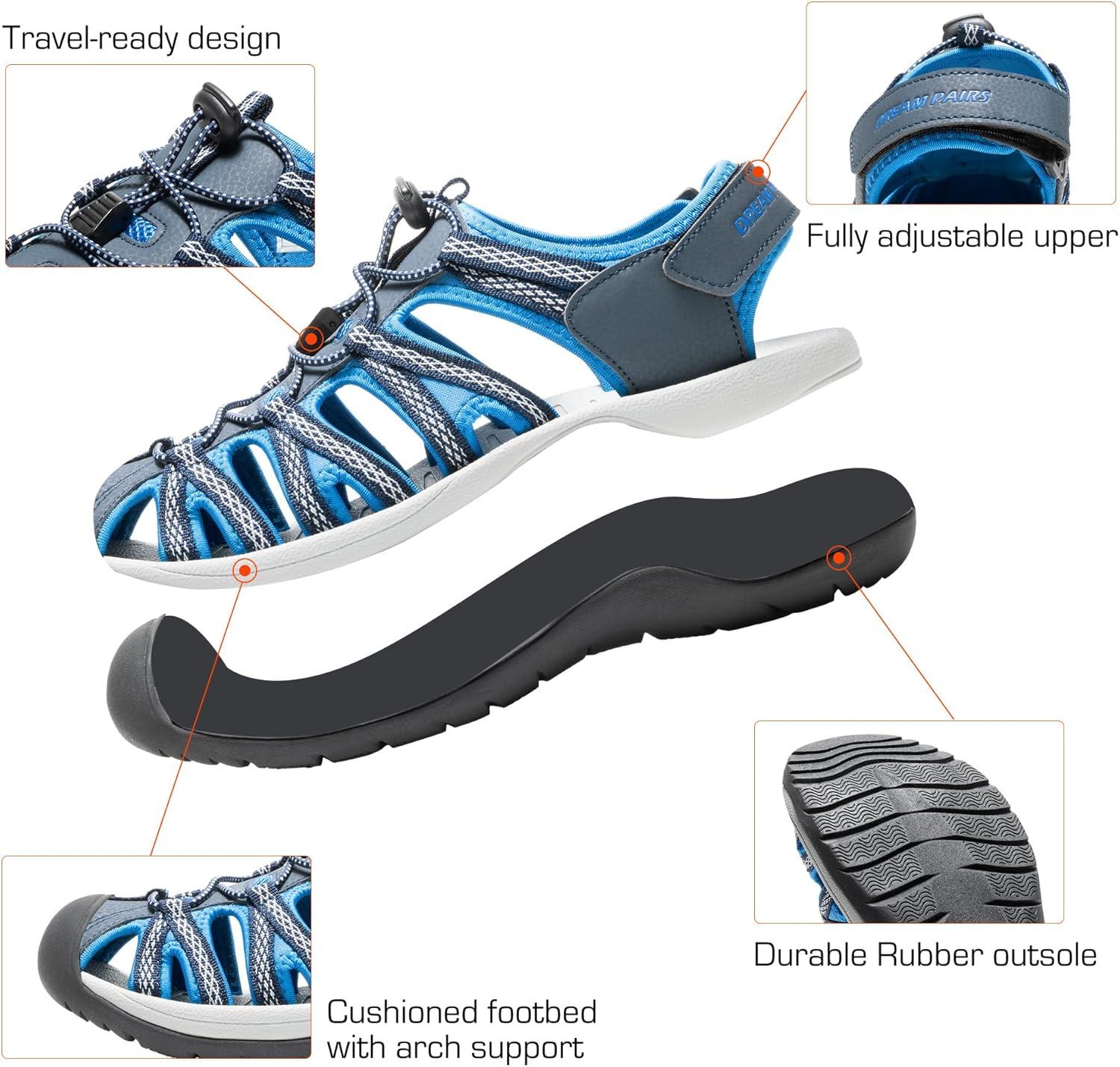 imageDREAM PAIRS Mens 160912MNEW Adventurous Summer Outdoor SandalsNavyRoyal